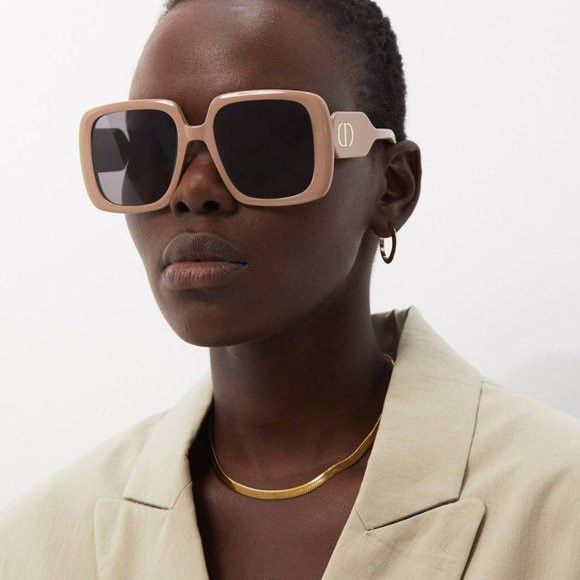 image of New Dior Diorbobby S2U 40G0 Powder Pink Grey Sunglasses, Women's