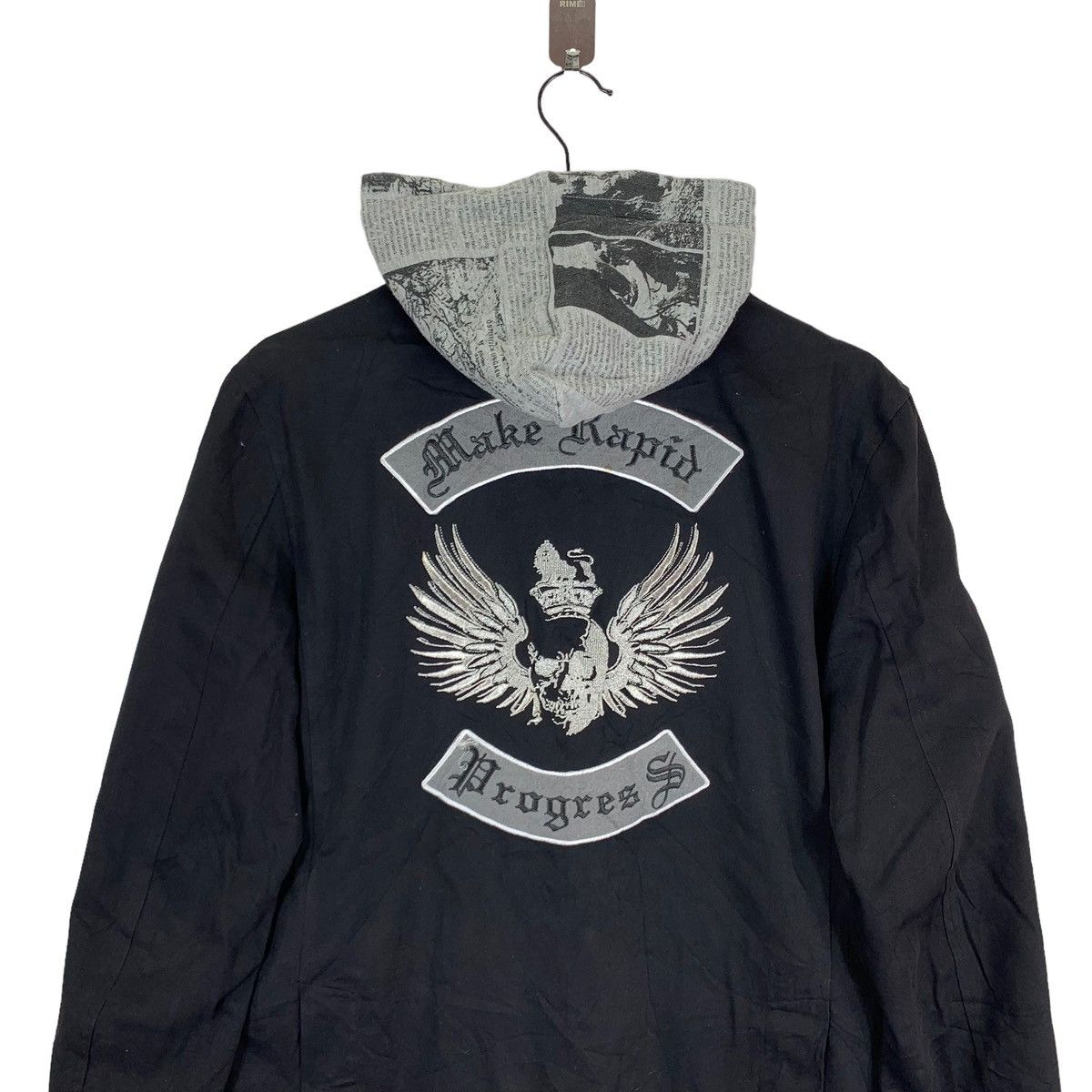If Six Was Nine × In The Attic × Japanese Brand Vintage In The Attic Make Rapid Progress Skull Hoodie Jacket Size US M / EU 48-50 / 2 - 2 Thumbnail