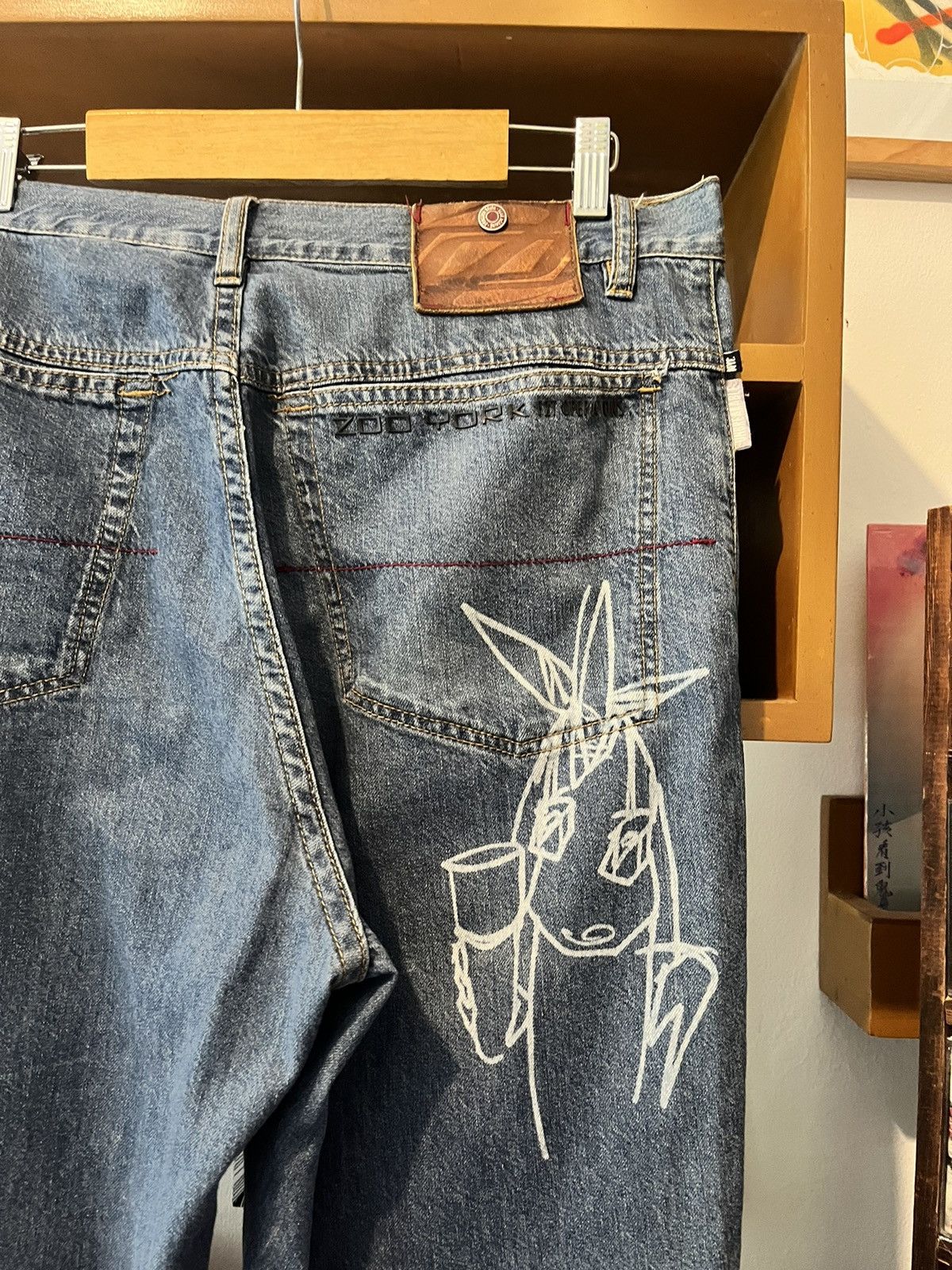 Futura × Zoo York Rare Zoo York x Futura Lab 2000 Pointman Printed Back Denim Size US 34 / EU 50 - 4 Thumbnail