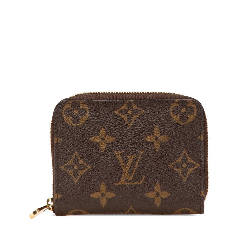 Louis Vuitton Louis Vuitton Monogram Canvas Zippy Coin Purse Coin Case Brown M60067 Canvas Coin Case M60067, Women's