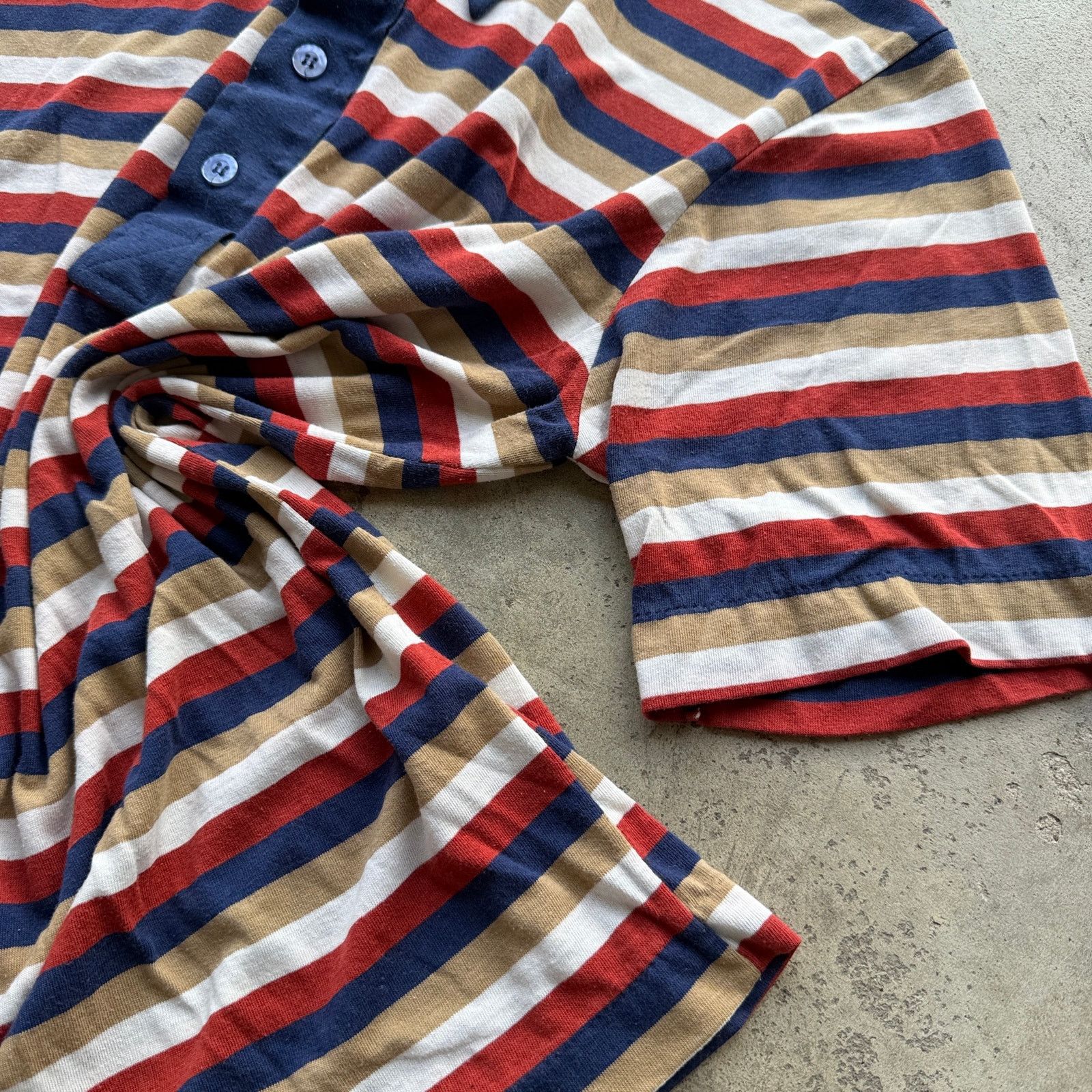 Sears Vintage 70s Kings Road Dagger Collar Stripe Polo Shirt L Size US L / EU 52-54 / 3 - 4 Thumbnail