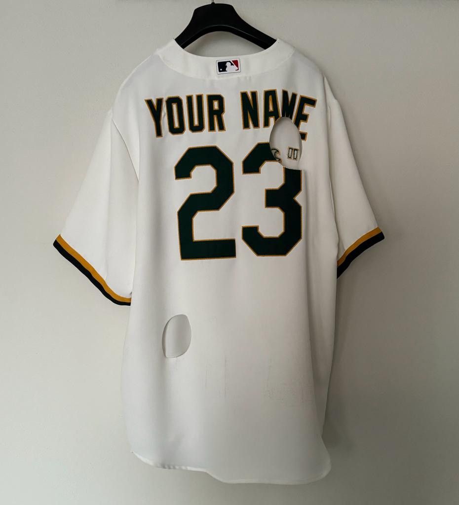 New Era × Off-White × Virgil Abloh 1/1 *PROTOTYPE* Athletics MLB Baseball Cut Out Jersey Size US L / EU 52-54 / 3 - 2 Thumbnail
