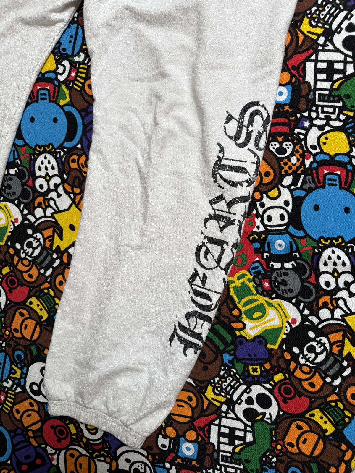 Chrome Hearts Chrome Hearts White Monogram Horseshoe Logo Sweatpants Size US 35 - 12 Thumbnail