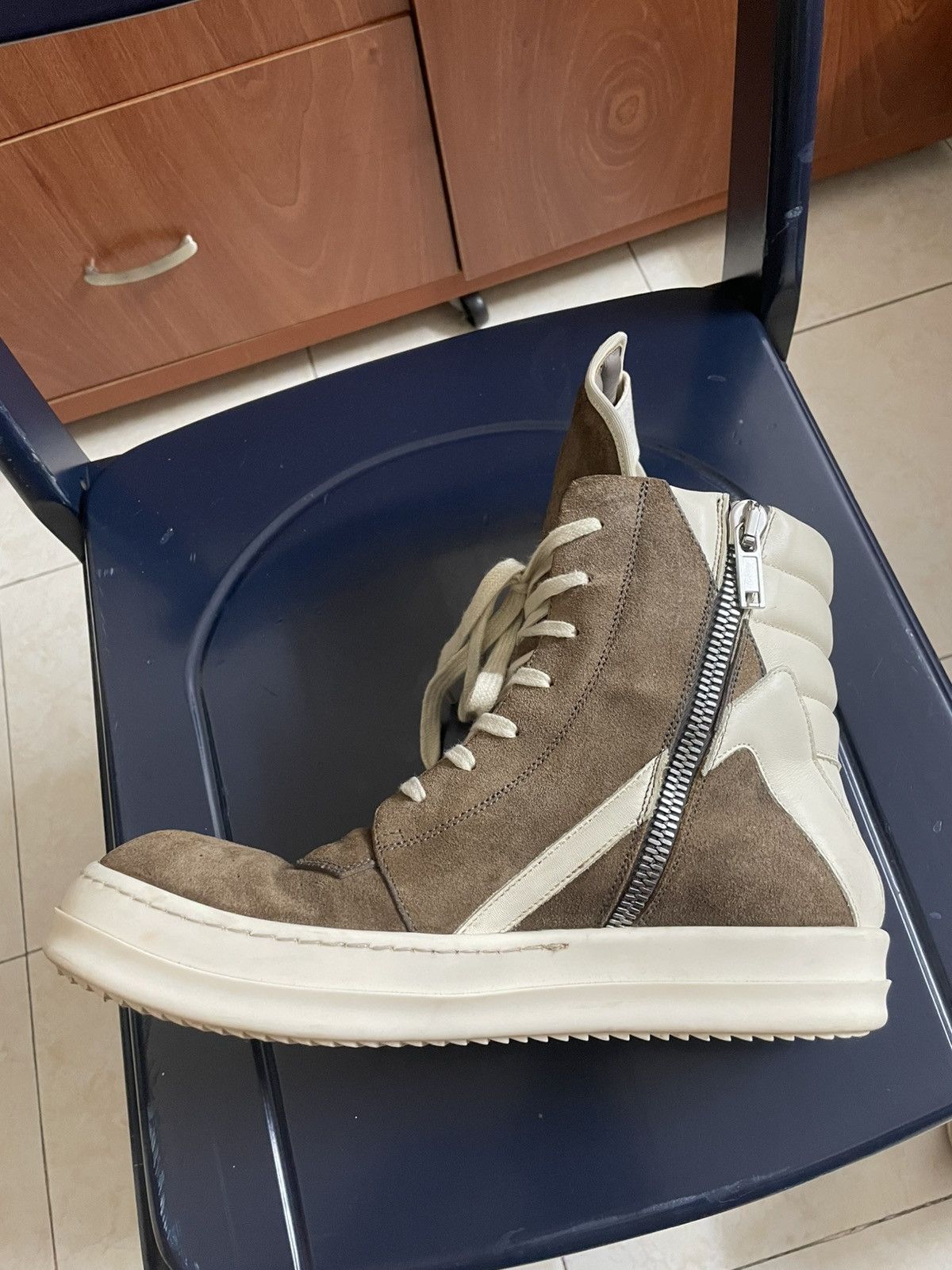 Rick Owens SS19 Rick Owens geobasket in brown suede Size US 8.5 / EU 41-42 - 5 Thumbnail