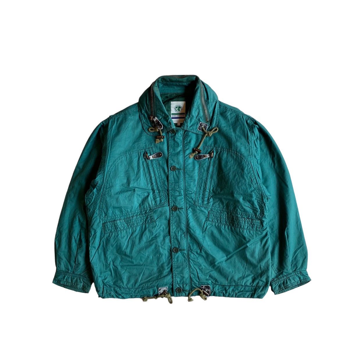 image of Nigel Cabourn Utility Bomber Jacket in Green, Men's (Size Small)