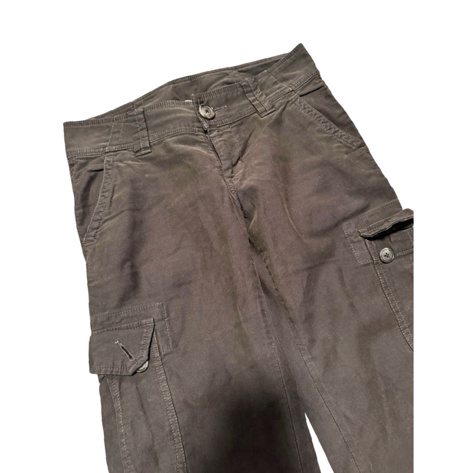 James Perse VINTAGE James Perse Los Angeles Pants Corduroy Cotton Cargo Detail Drawstring Black 27 Womens Size 27" / US 4 / IT 40 - 2 Thumbnail