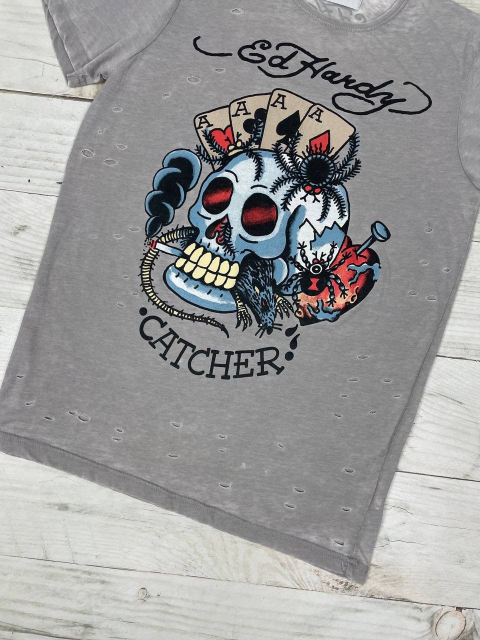Christian Audigier Ed Hardy Tattoo T Shirt Big Logo Y2K Avant Gard Size US S / EU 44-46 / 1 - 3 Thumbnail