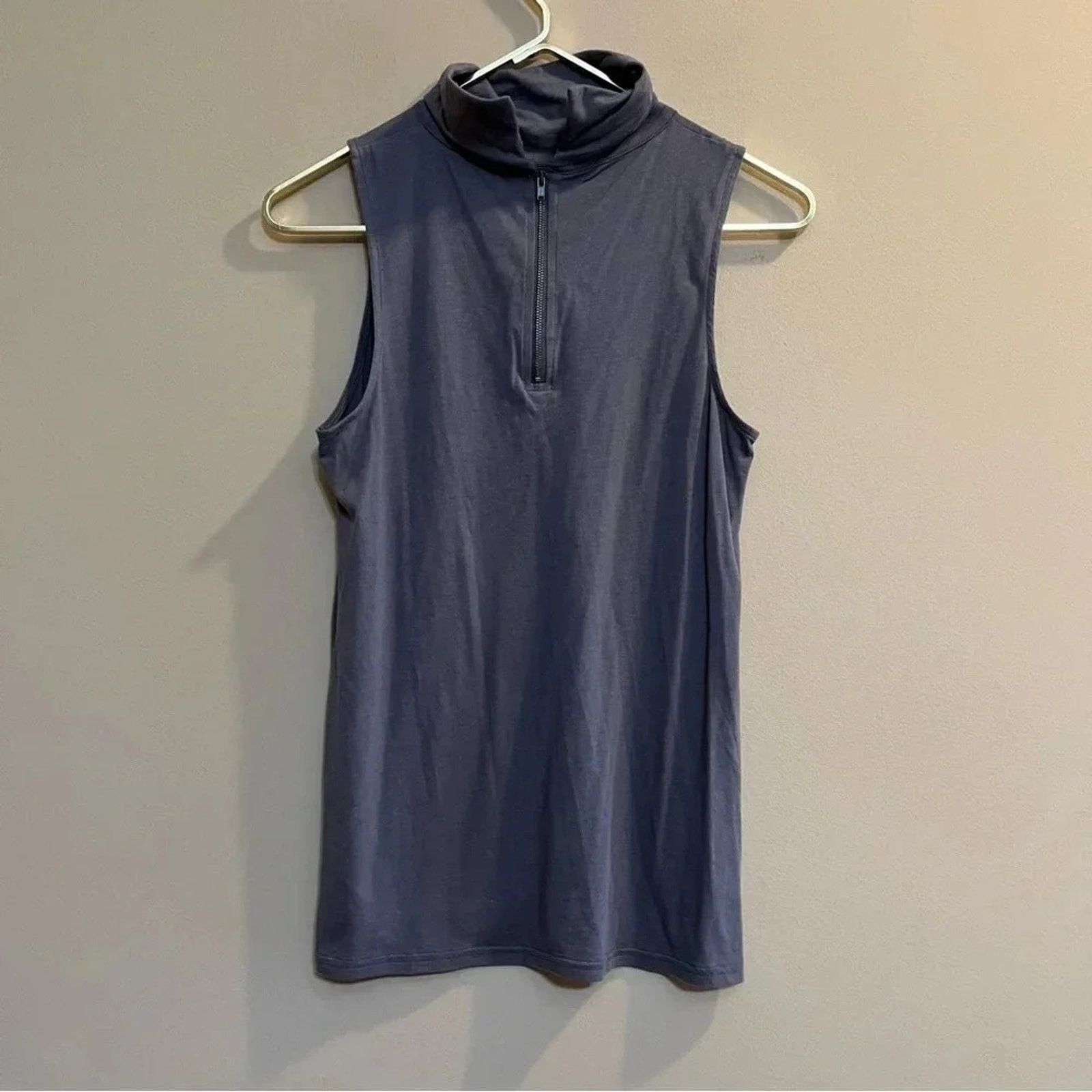 Other Womens Tildon Grey Turtleneck Tank Top sz S Zipper Size S / US 4 / IT 40 - 3 Thumbnail