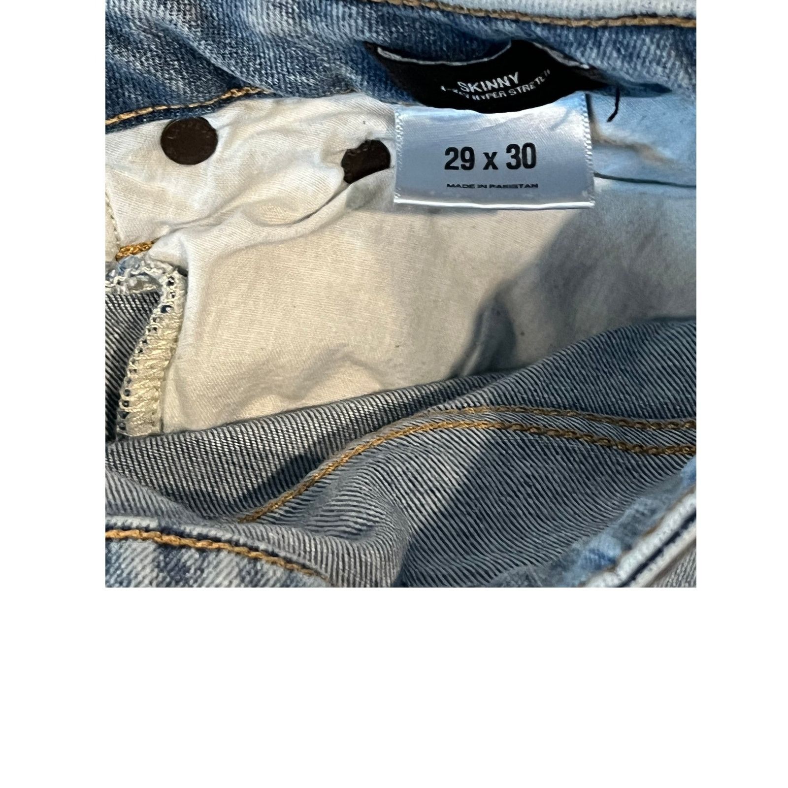 Express Express Skinny Blue Jeans Mens 29x30 Size US 29 - 4 Thumbnail