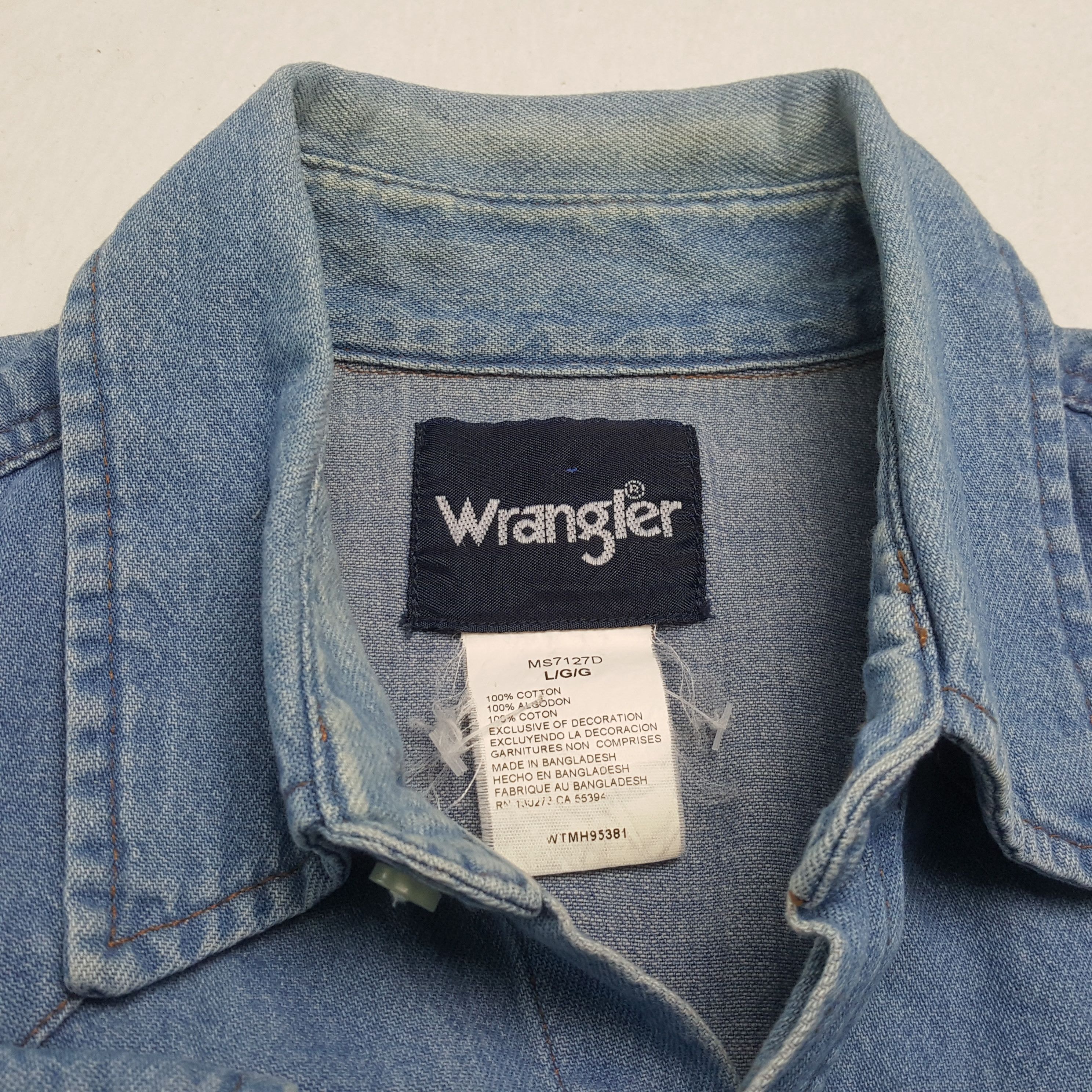 Vintage × Wrangler WRANGLER Shirt Double Pocket Design Fashion Style Size US L / EU 52-54 / 3 - 8 Thumbnail