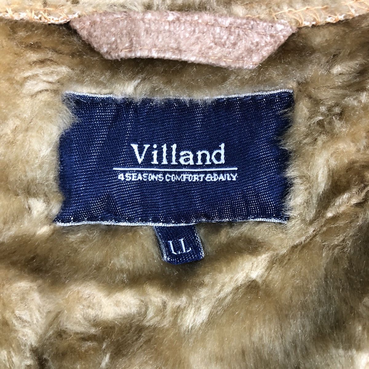 Japanese Brand 📌Vintage Leather Jacket Villand Mink Fur Shearling Blanket Size US L / EU 52-54 / 3 - 19 Thumbnail