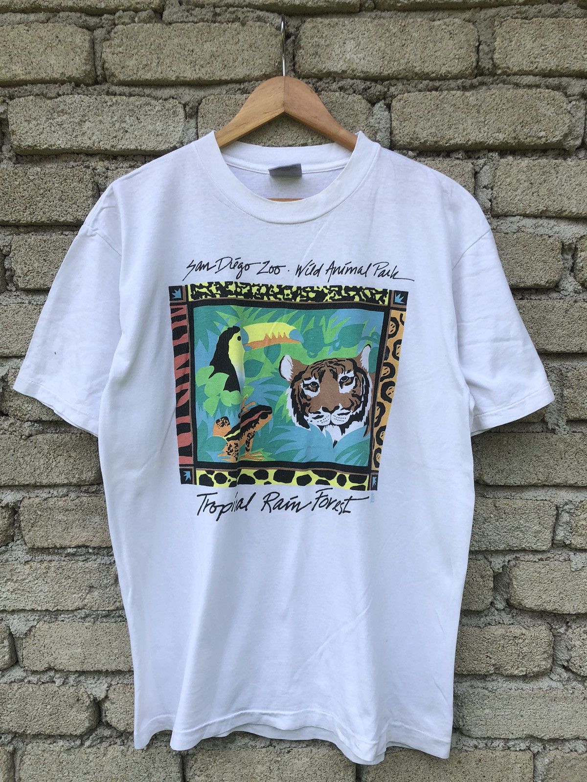 The Mountain Vintage 80s 90s San Diego Zoo Wild Animal Park Art Tshirt Size US L / EU 52-54 / 3 - 1 Thumbnail