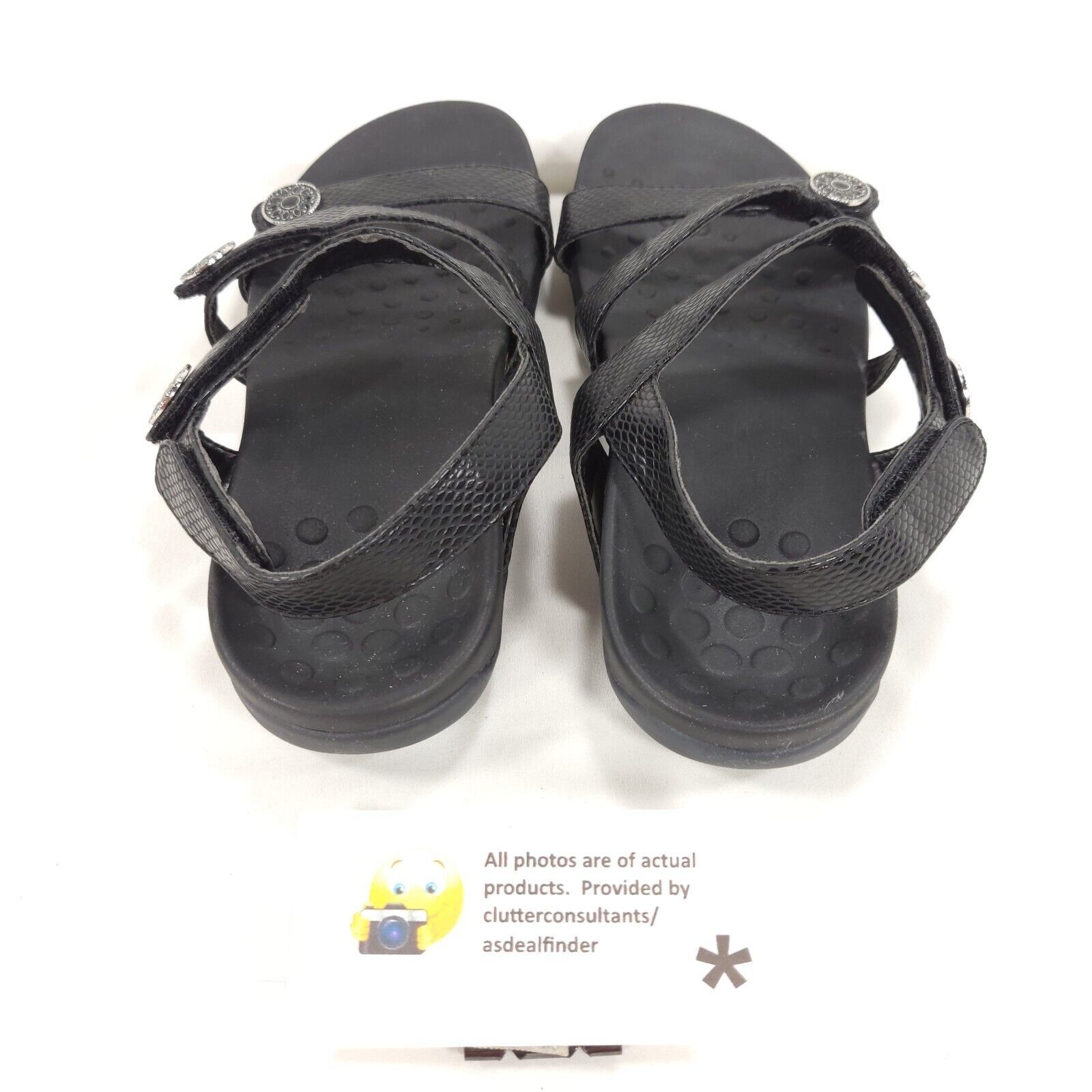 Vionic Vionic 44 Cathy Slide Sandals Womens Size 6 TVW4089 Black Size US 6 / IT 36 - 3 Thumbnail