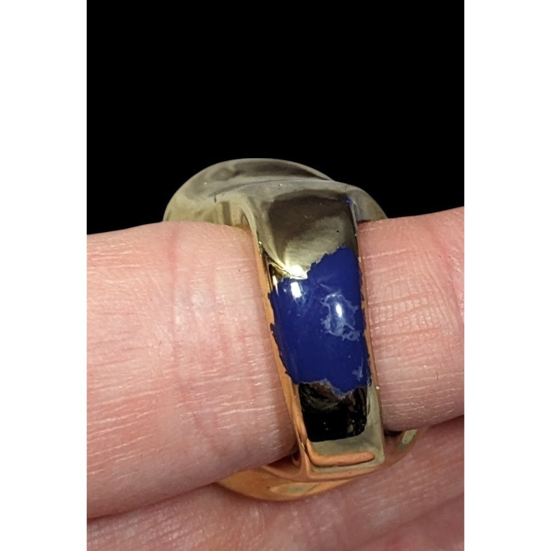Other Chunky Plastic Metallic Gone Tone Fashion Ring Size 6 1/2 Size ONE SIZE - 6 Thumbnail