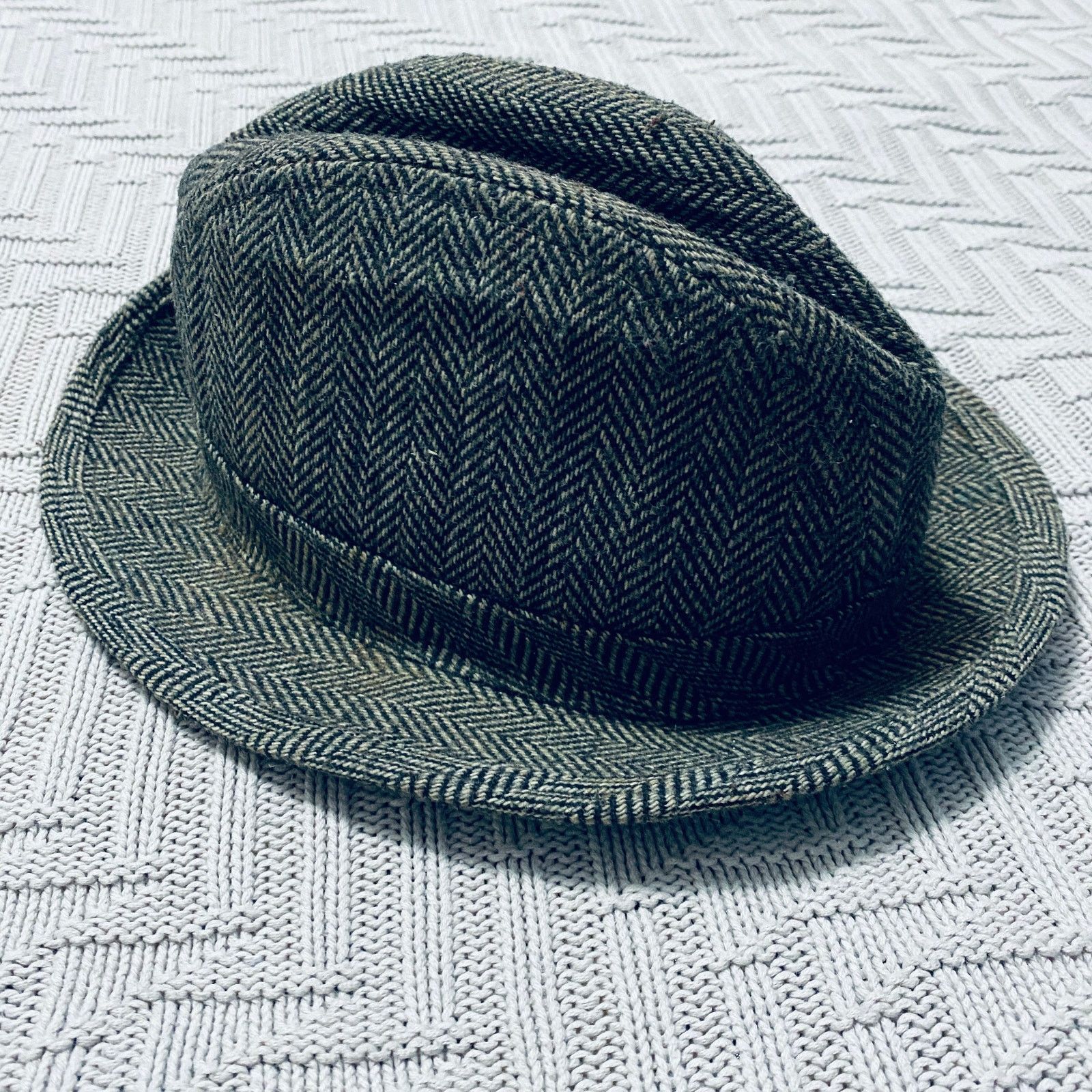Vintage Vintage Baron's gray chevron wool fedora Size ONE SIZE - 6 Thumbnail