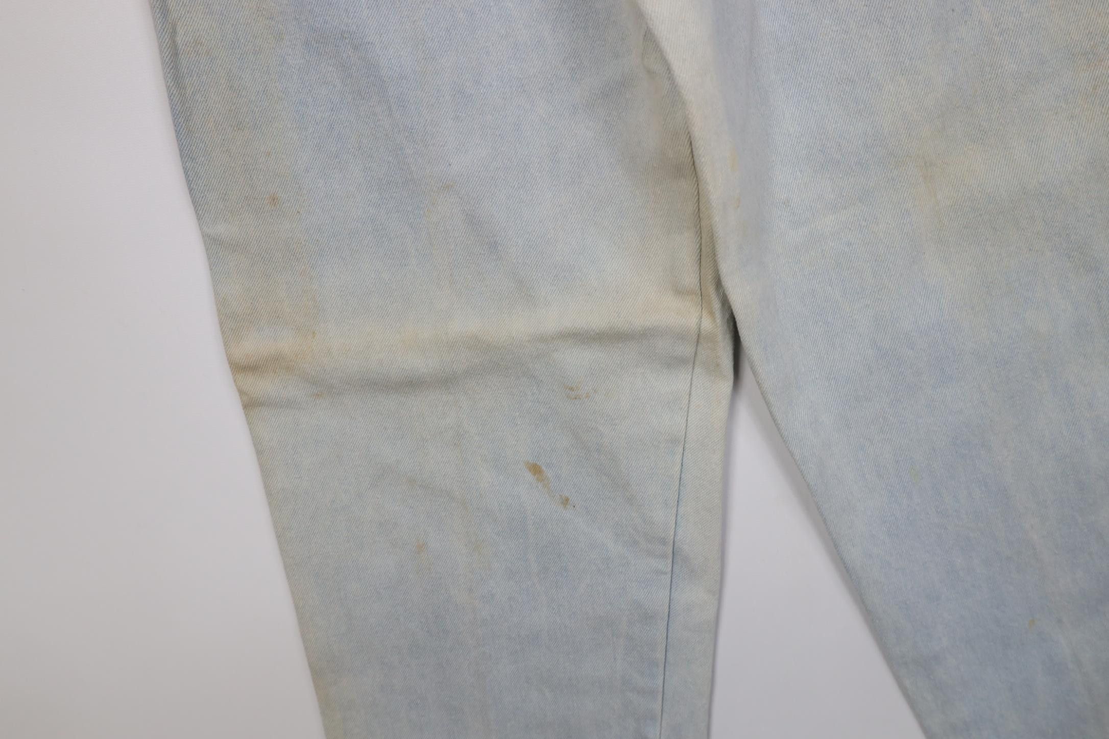 Vintage Vintage 70s Streetwear Pleated Straight Leg Denim Jeans USA Size 29" - 6 Thumbnail