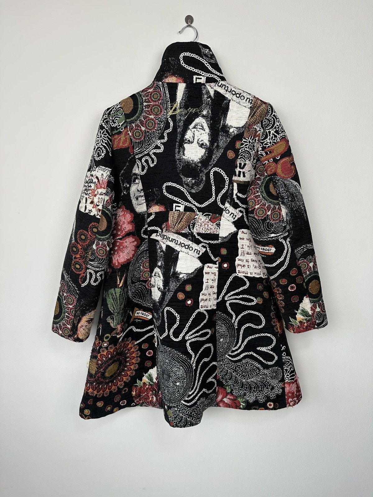 Desigual DESIGUAL Multicolor Jacquard Pattern Women’s Coat size 46 Size L / US 10 / IT 46 - 2 Thumbnail