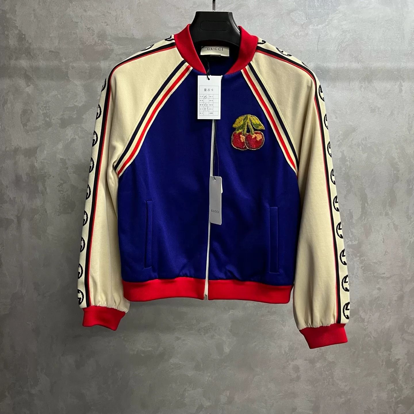 Gucci Gucci Blue Cherry Logo Sports Jacket Size XS / US 0-2 / IT 36-38 - 1 Thumbnail
