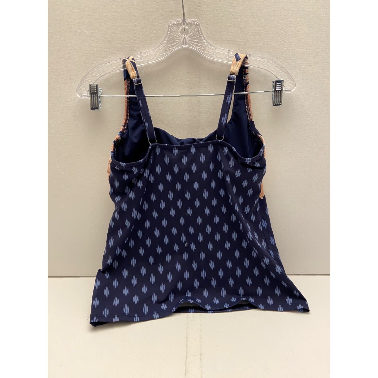 Lands' End VINTAGE Lands' End Tankini Top Women 4 Swimwear Orange Blue Tanks/Swim Top Womens 4 Orange 90s/2000s Size S / US 4 / IT 40 - 6 Thumbnail