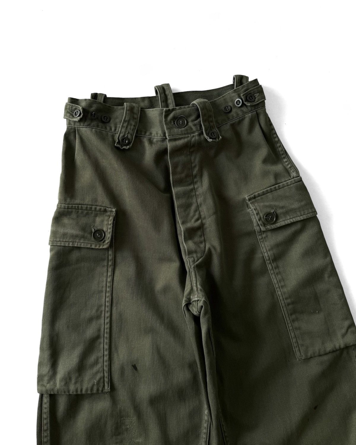 Vintage VINTAGE 70s DUTCH ARMY MILITARY CARGO PANTS Size US 28 / EU 44 - 2 Thumbnail