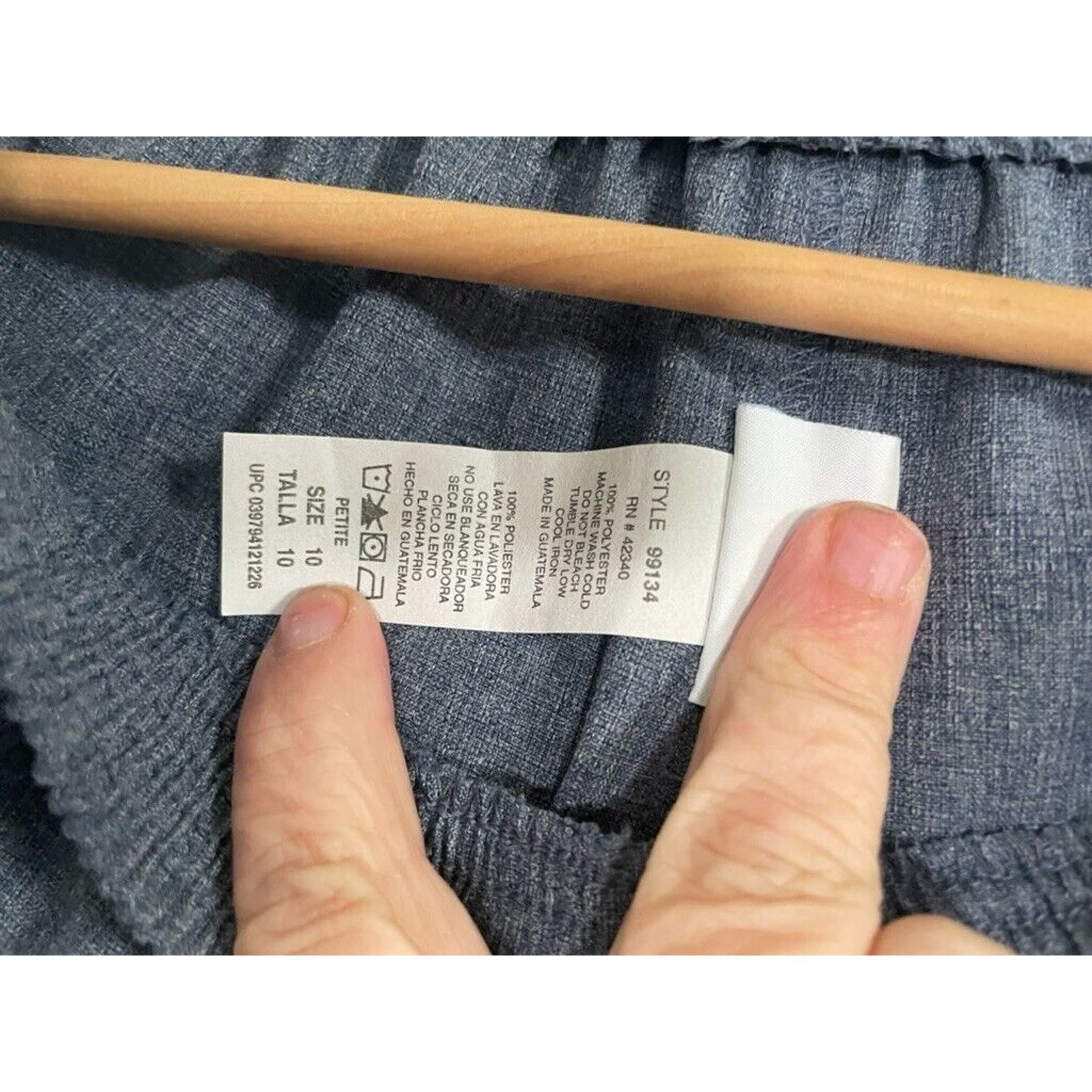 Other Bobbie Brooks Womens Gray Polyester Pants Elastic Waist Size 32" / US 10 / IT 46 - 3 Thumbnail