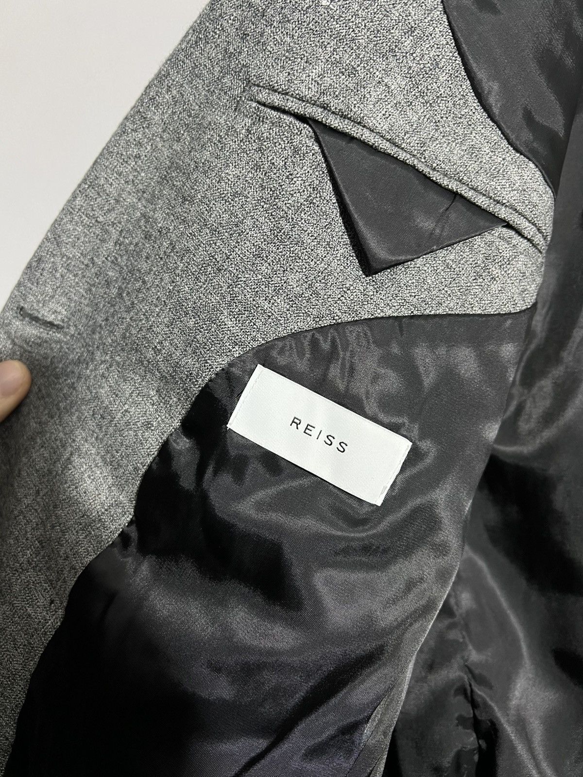 Reiss Reiss Gray Double-Breasted Blazer Jacket Size US M / EU 48-50 / 2 - 9 Thumbnail