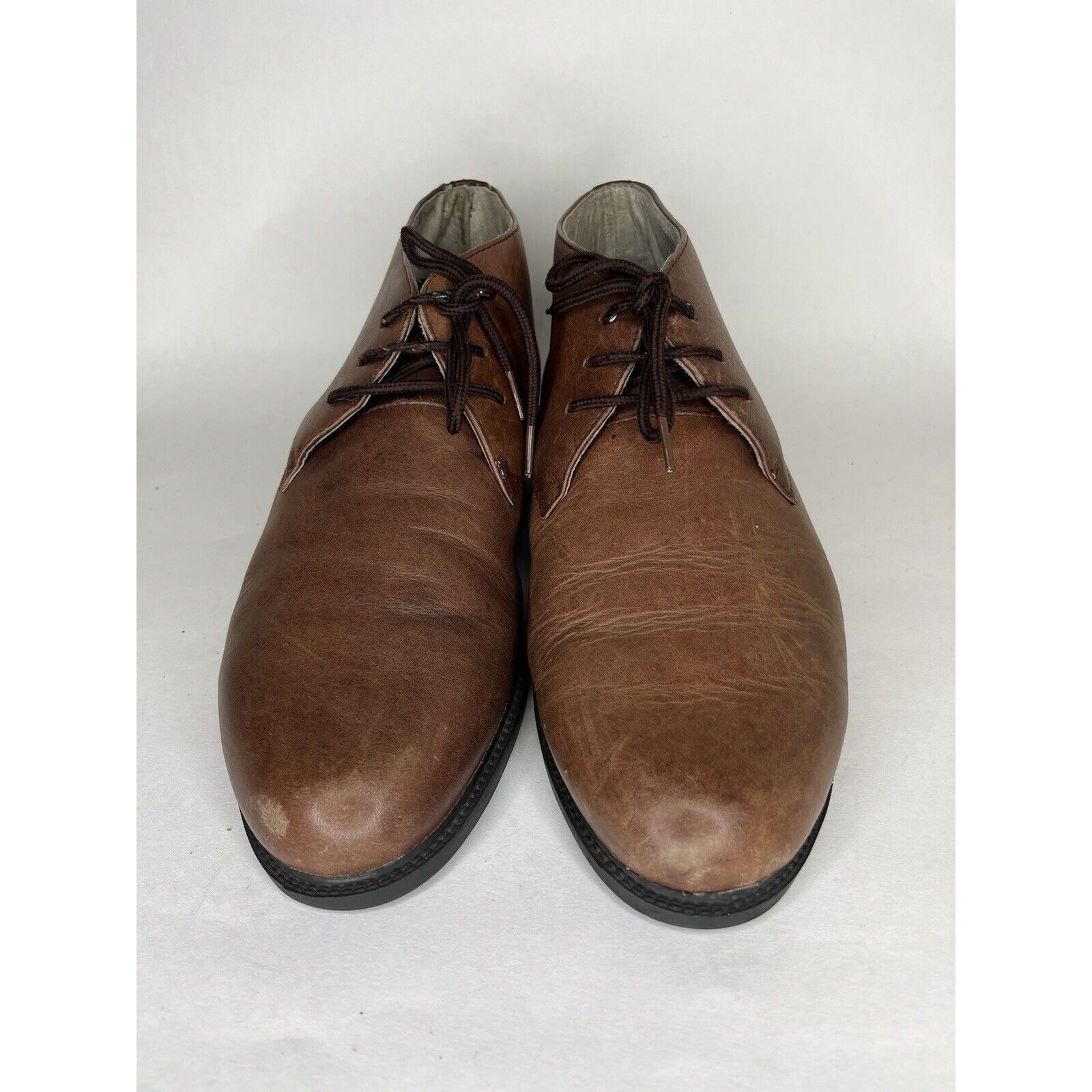 Other Rhea Chukka Brown Leather Lace Up Casual Desert Ankle Boots Size US 10.5 / EU 43-44 - 13 Thumbnail