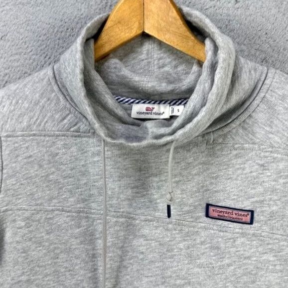 Vineyard Vines Vineyard Vines Sweatshirt Cowl Neck Mens Small Gray Drawstring Logo Pullover Size US S / EU 44-46 / 1 - 4 Thumbnail