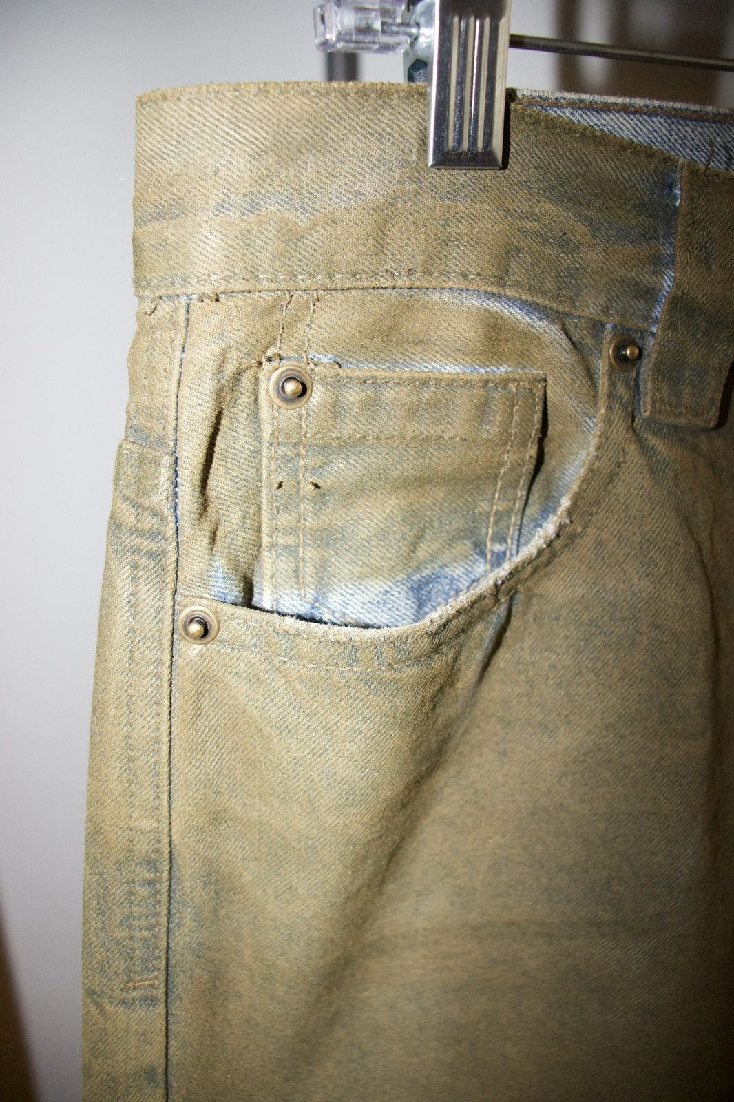 Japanese Brand KRIPT WAXED BAGGY JEANS Size US 30 / EU 46 - 3 Thumbnail