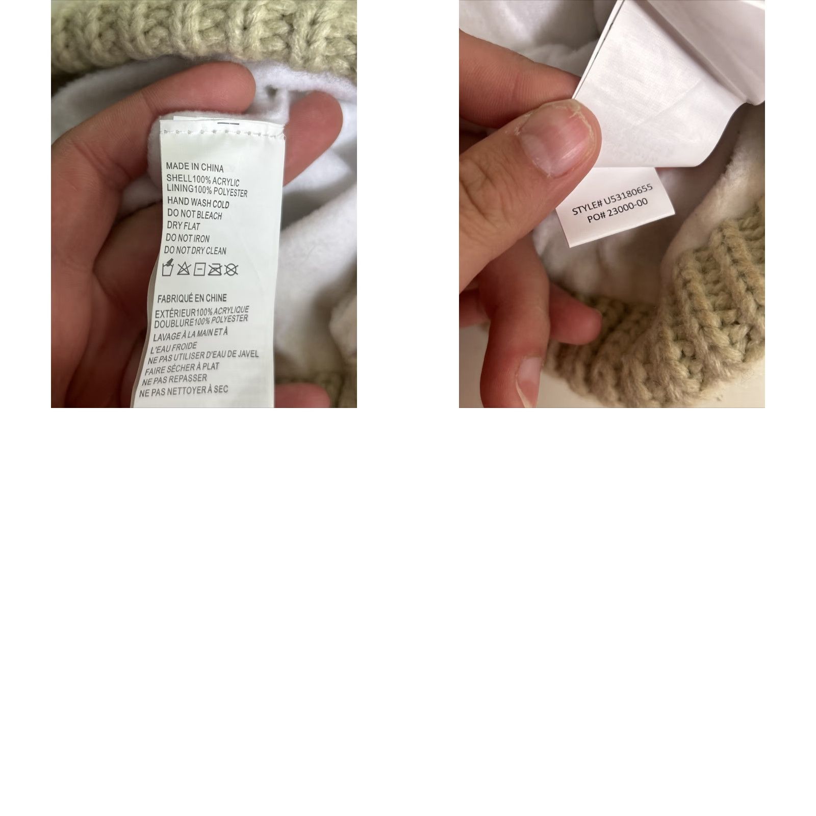 Prana prAna Felicity Beanie Beanie One Size Beige Acrylic Knit Pom Pom Women Boys Girls Men Womens Size ONE SIZE - 9 Thumbnail