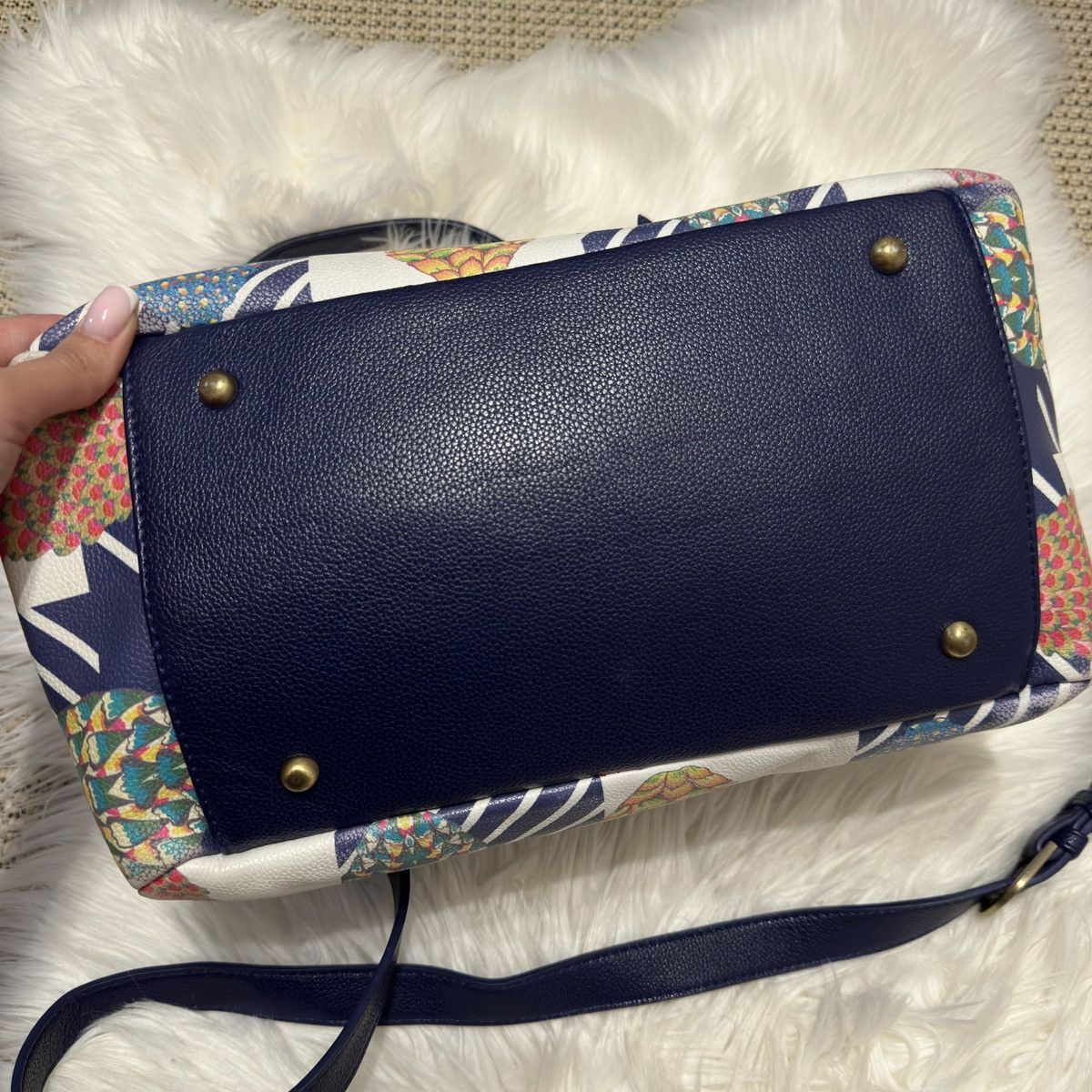 Designer Desigual borsa donna, fantasia blu su fondo bianco Size ONE SIZE - 3 Thumbnail