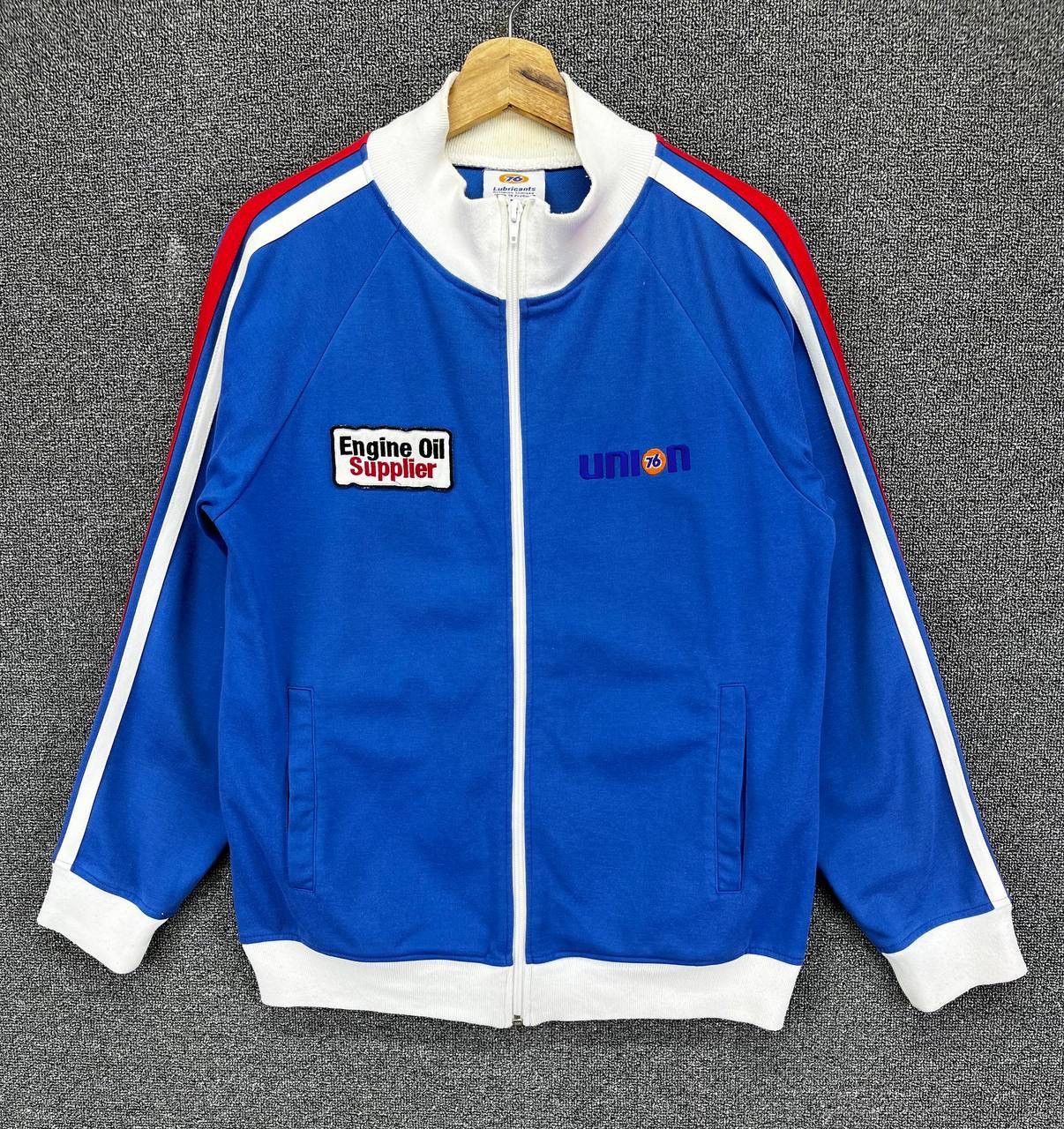 Japanese Brand Vintage Union 76 Lubricant Racing Zip Up Jacket Size US M / EU 48-50 / 2 - 1 Thumbnail