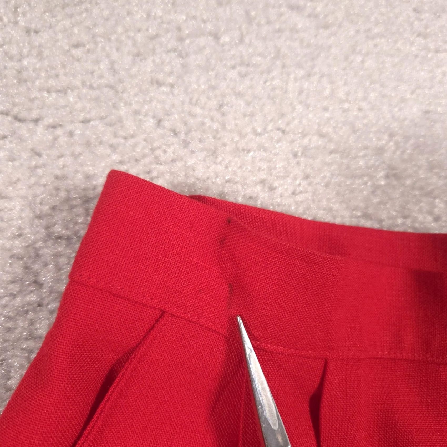 Vintage VINTAGE Southern Lady Shorts Womens 11/12 Red Pleated Bermuda Made USA 90s Size 32" / US 10 / IT 46 - 6 Thumbnail
