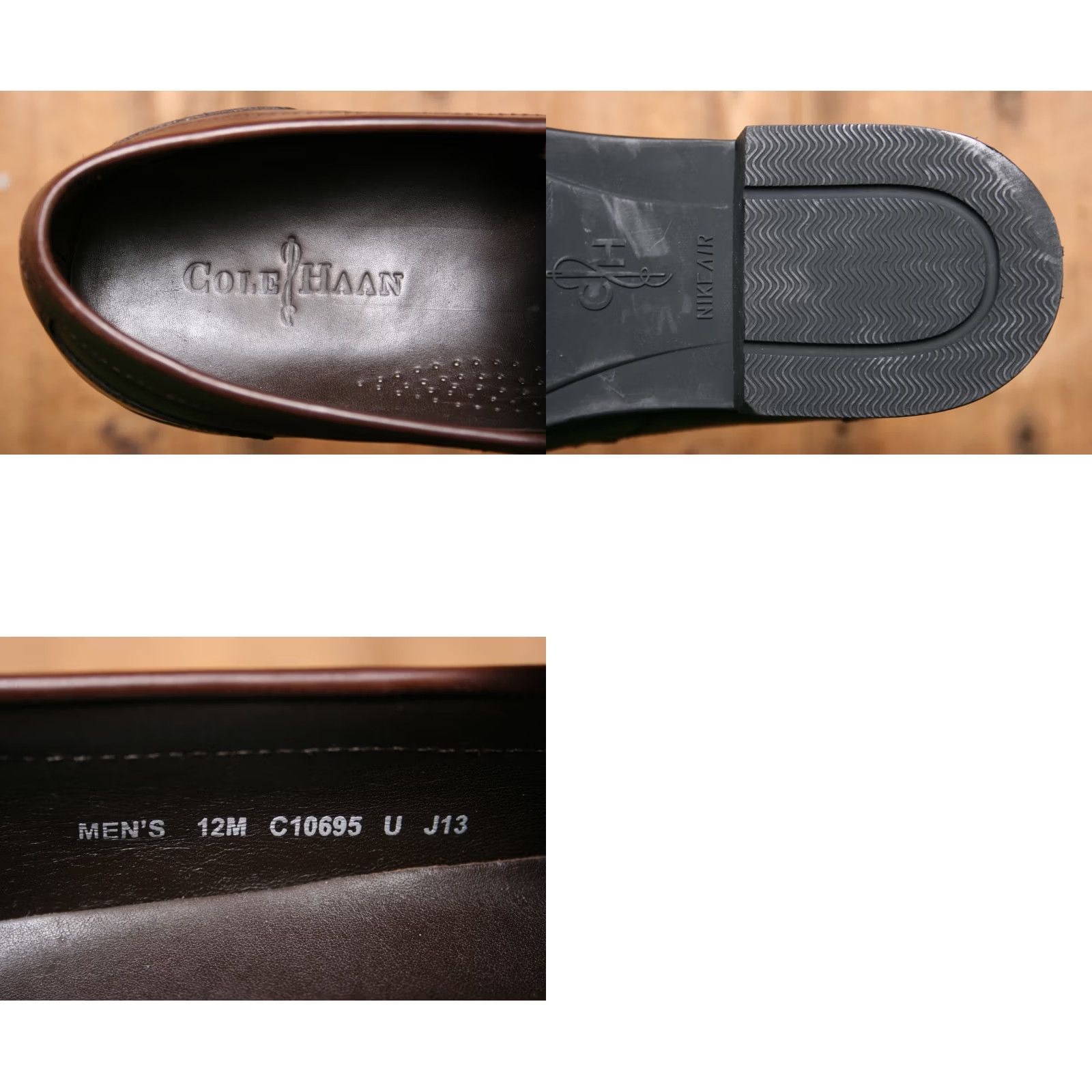 Cole Haan COLE HAAN Air Stylar Brown Leather Split Apron Toe Venetian Loafers Sz. 12M Mens Dress Loafer Size US 12 / EU 45 - 8 Thumbnail
