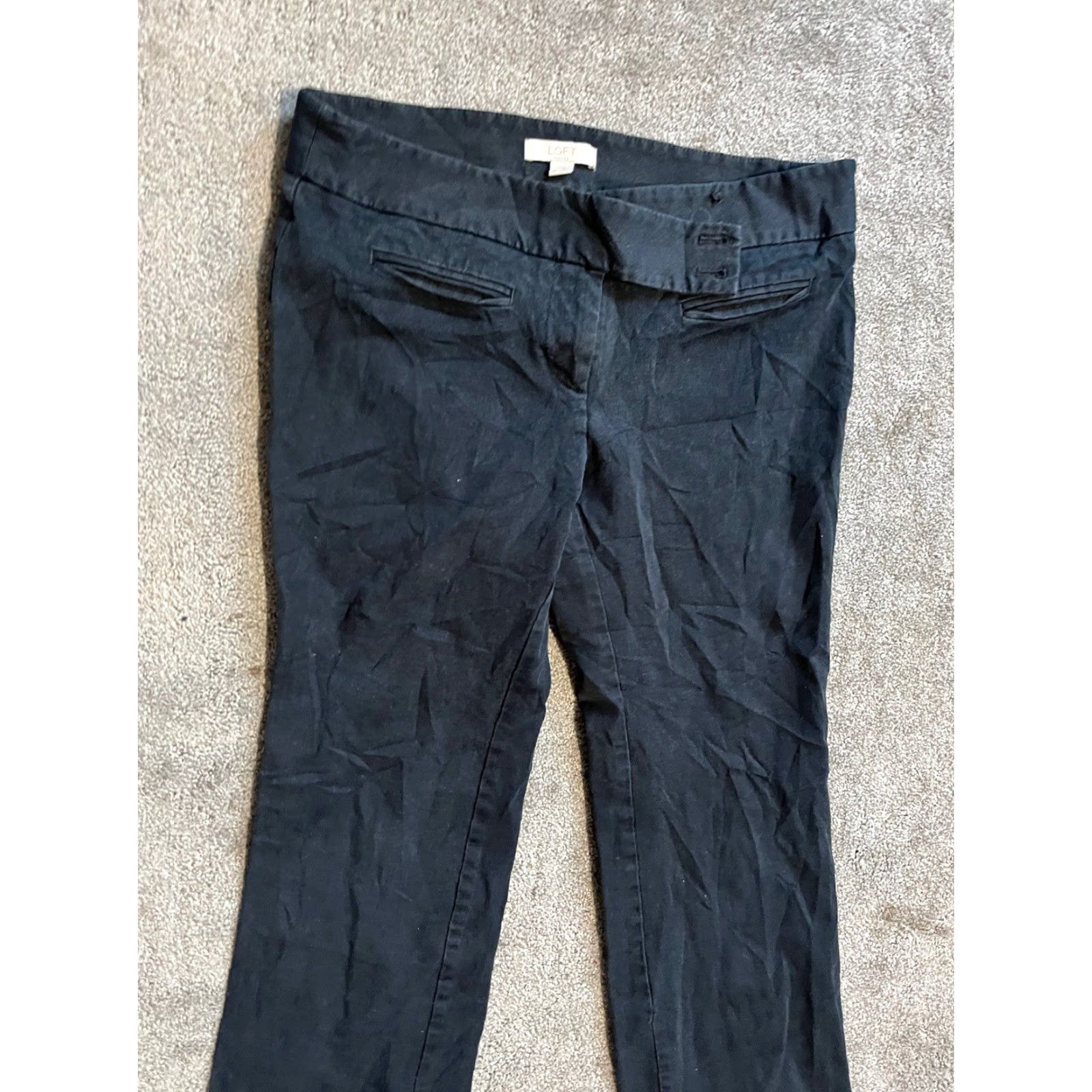 Ann Taylor Ann Taylor Loft Pants Women 2P Black Petite Straight Leg Chino Classic City Womens Size 26" / US 2 / IT 38 - 2 Thumbnail