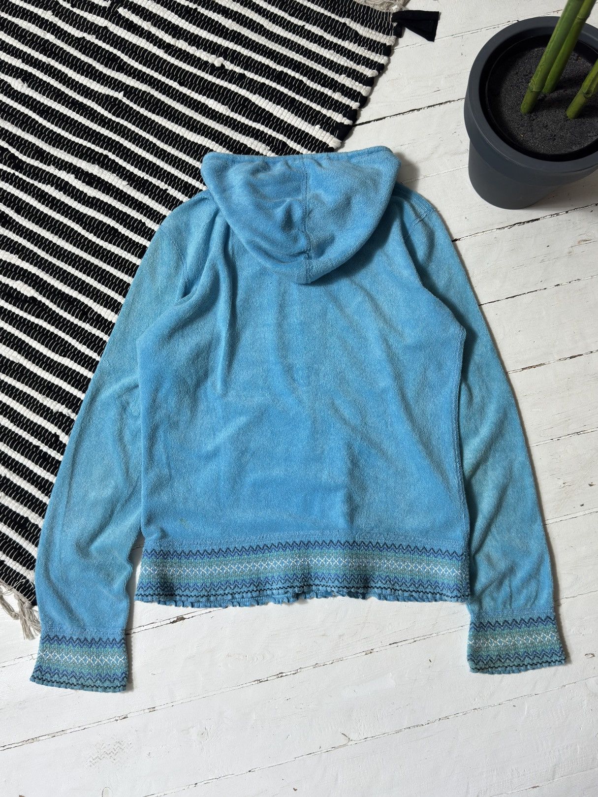 Juicy Couture VINTAGE VELOUR JUICY COUTURE 2000s ZIP UP HOODIE Size L / US 10 / IT 46 - 9 Thumbnail