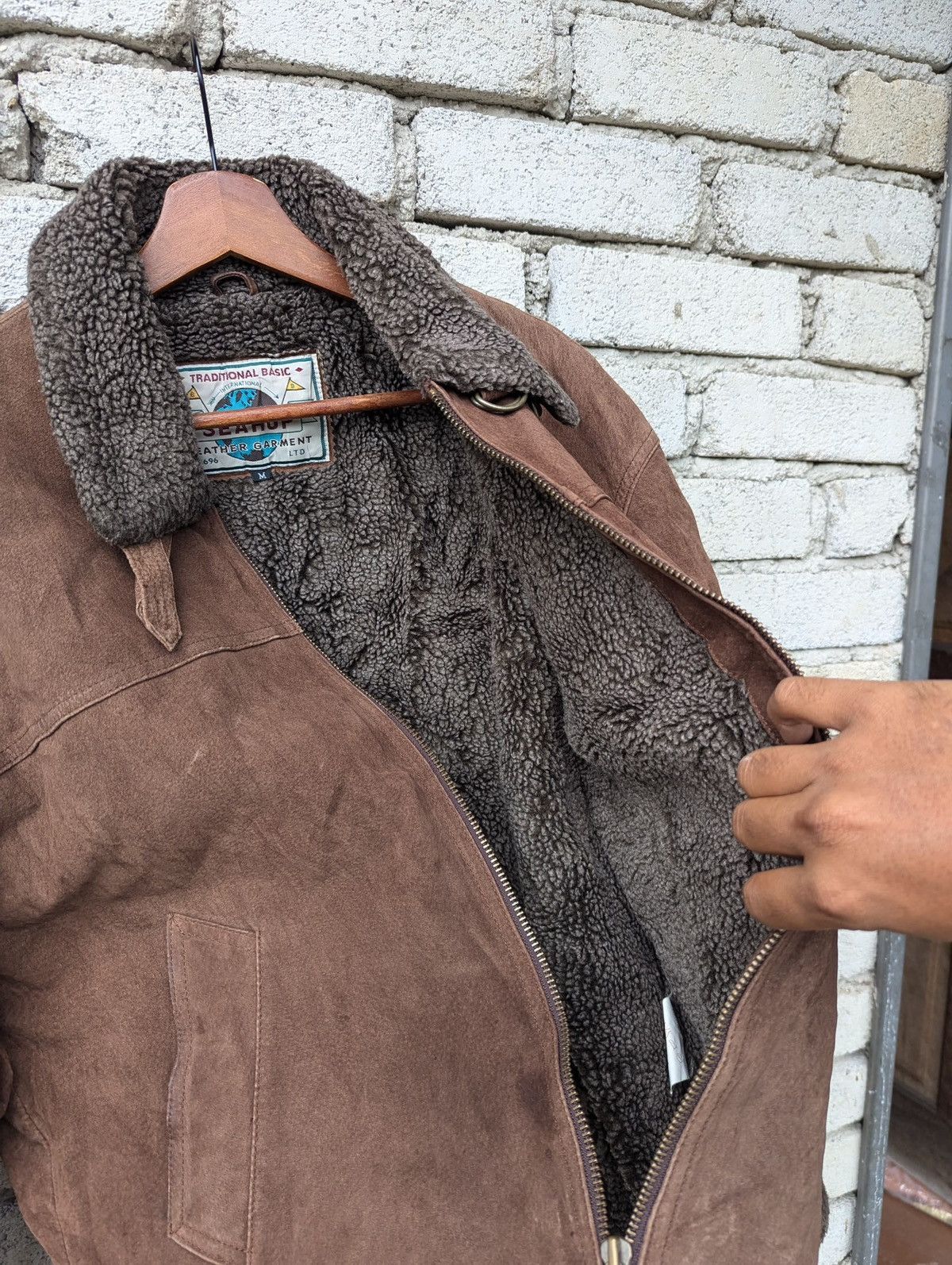 Vintage Sea Hop Leather Garment Sherpa Jacket Size US M / EU 48-50 / 2 - 3 Thumbnail