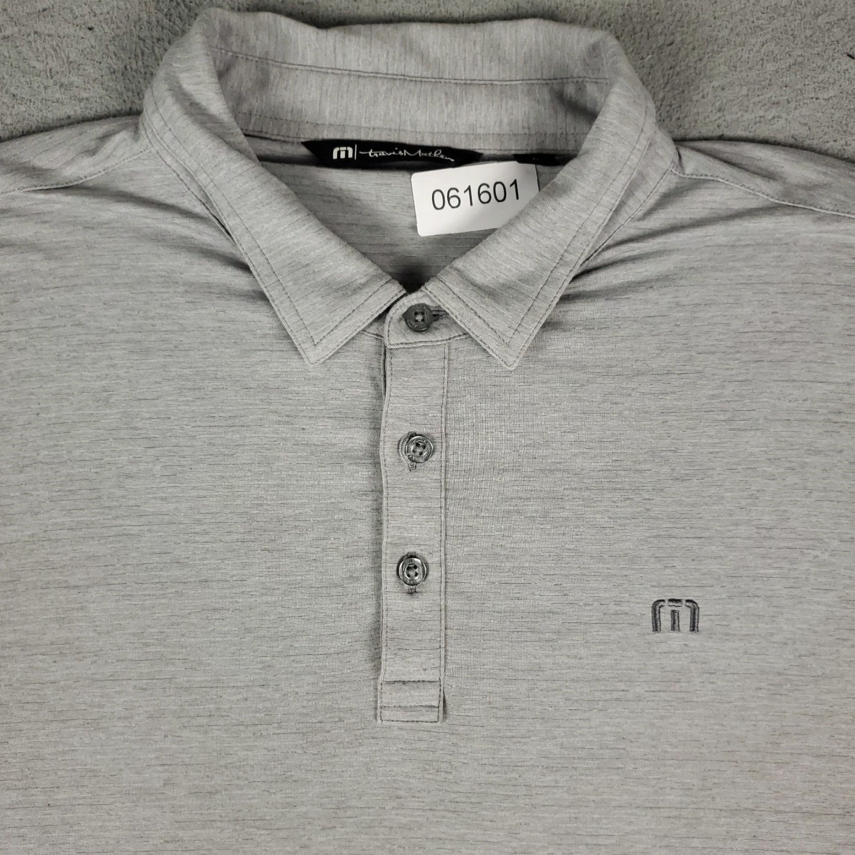 TravisMathew Travis Mathew Polo Shirt Mens XL Gray Solid Short Sleeve Polo Shirt Size US XL / EU 56 / 4 - 2 Thumbnail