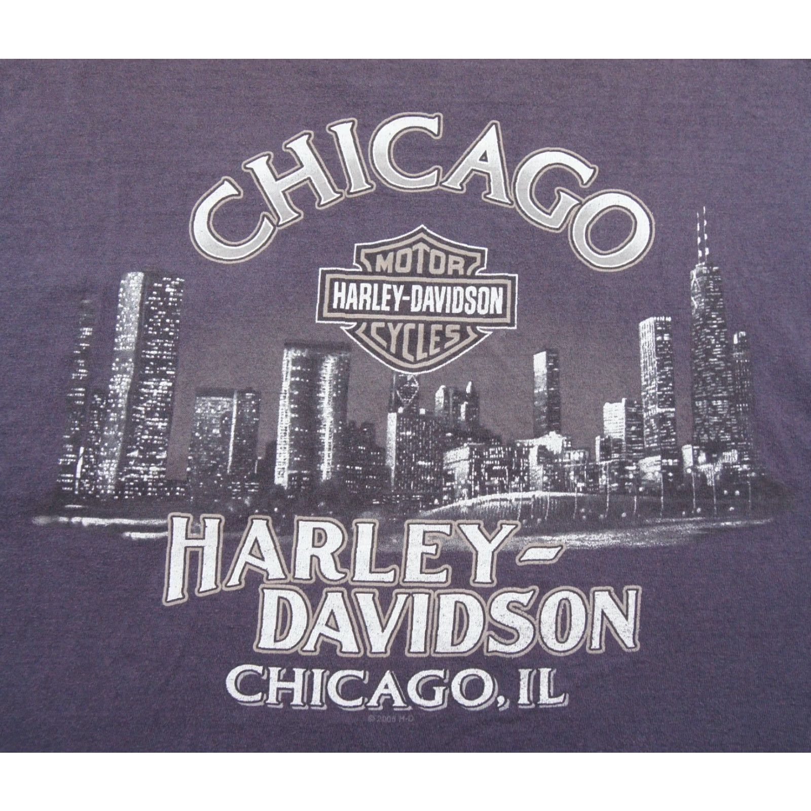 Harley Davidson Harley-Davidson Shirt Mens 3XL XXXL Blue Motorcycle Tee Biker Chicago Faded Logo Graphic Print Casual Shirt Mens Size US XXL / EU 58 / 5 - 2 Thumbnail