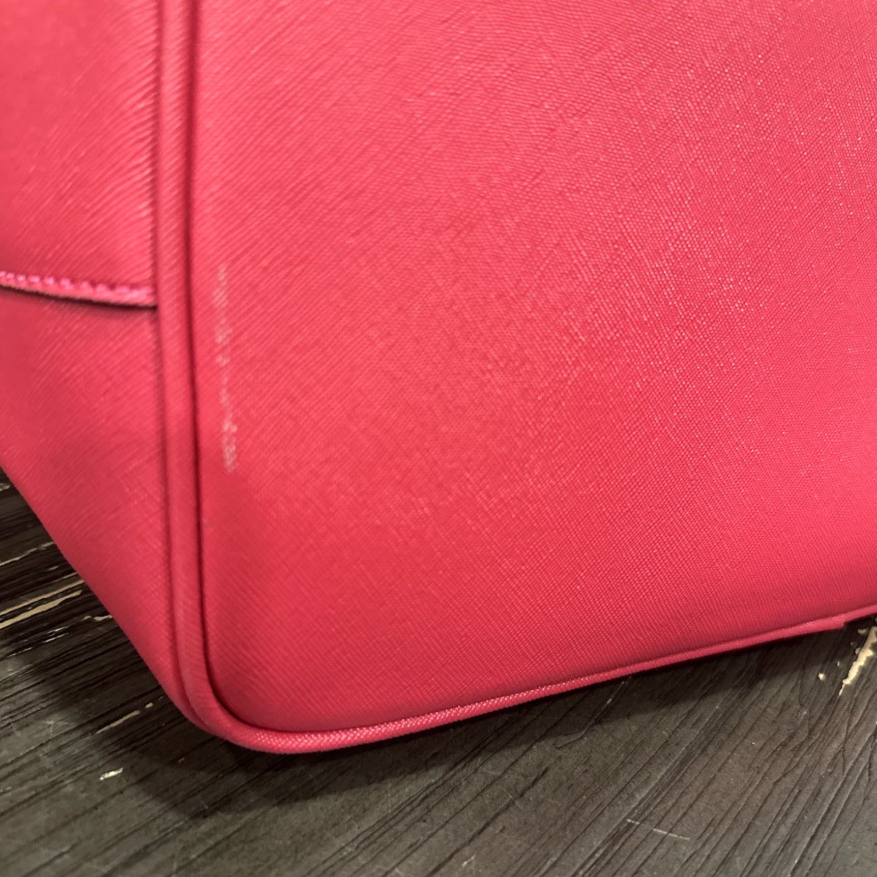 Marc Jacobs MARC JACOBS Saffiano Leather Pink Logo Tote Bag with Charm - Women's Travel Handbag Size ONE SIZE - 5 Thumbnail