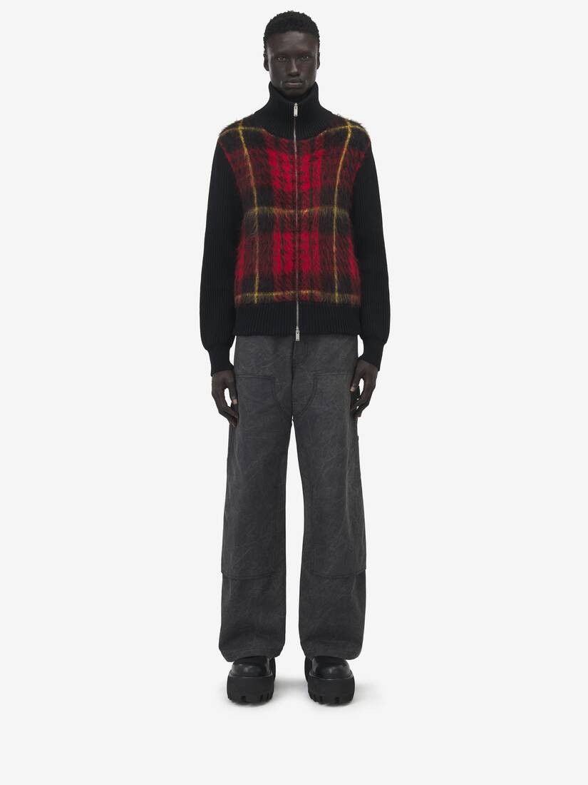 Alexander McQueen o1srvl11e0226 McQueen Tartan Zipped Cardigan In Multicolor Size US S / EU 44-46 / 1 - 2 Thumbnail