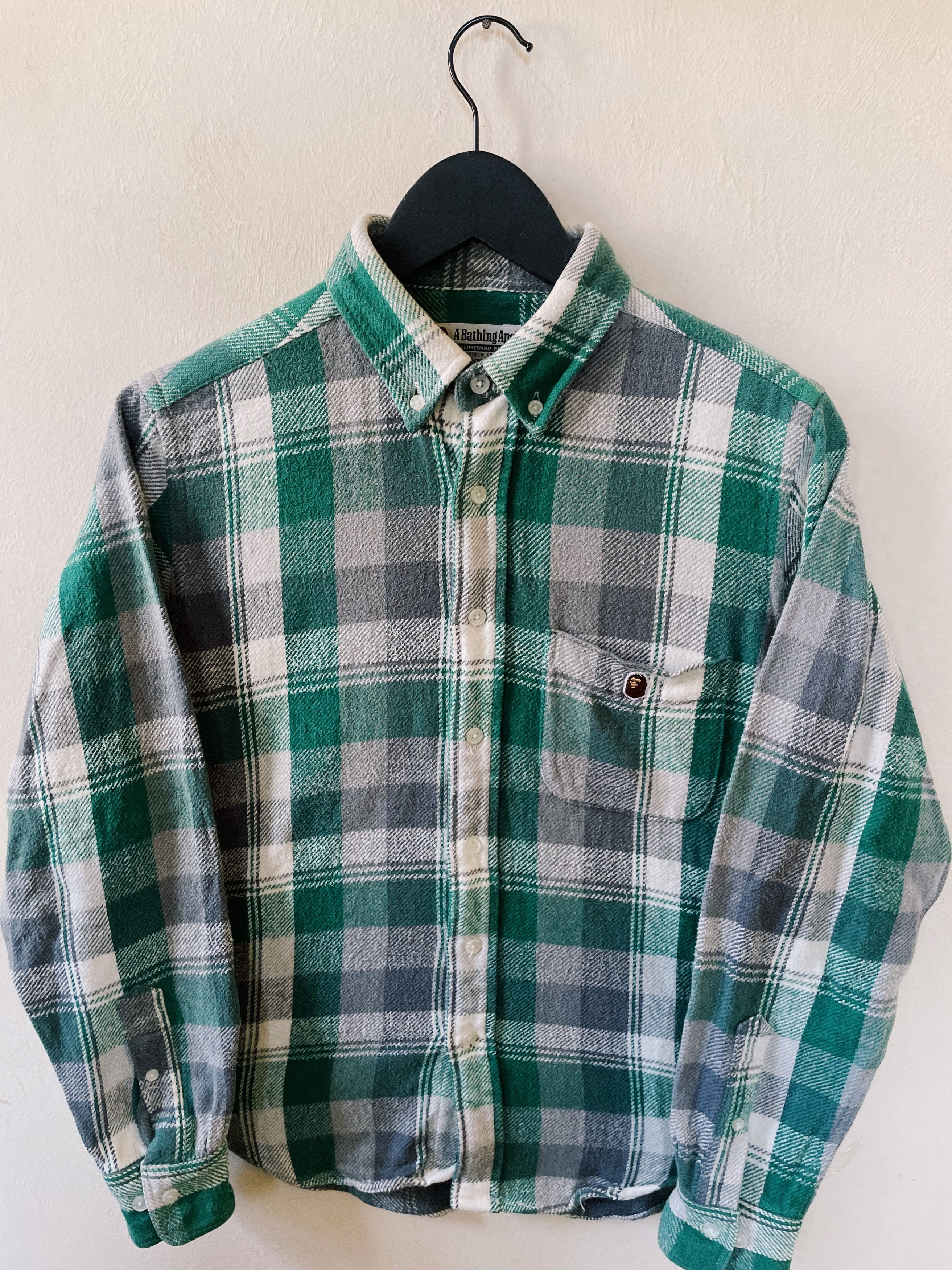 Bape Vintage Y2K Bape A Bathing Ape Checkered Flannel Shirt Size US M / EU 48-50 / 2 - 1 Thumbnail