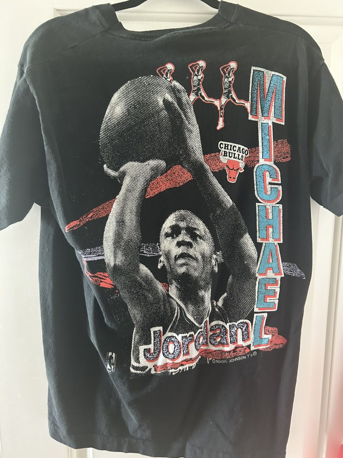 Vintage Michael Jordan Chicago Bulls T Shirt Size US L / EU 52-54 / 3 - 2 Thumbnail