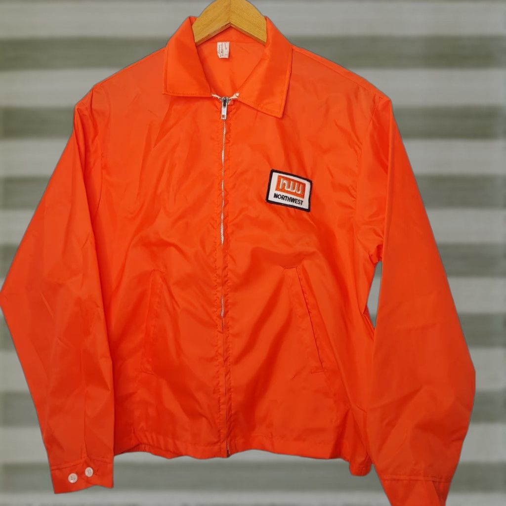 Logo 7 VINTAGE Louisville Sportswear Jacket Men L Northwest Logo Patch Nylon Orange Safety Windbreaker Casual Size US L / EU 52-54 / 3 - 1 Thumbnail