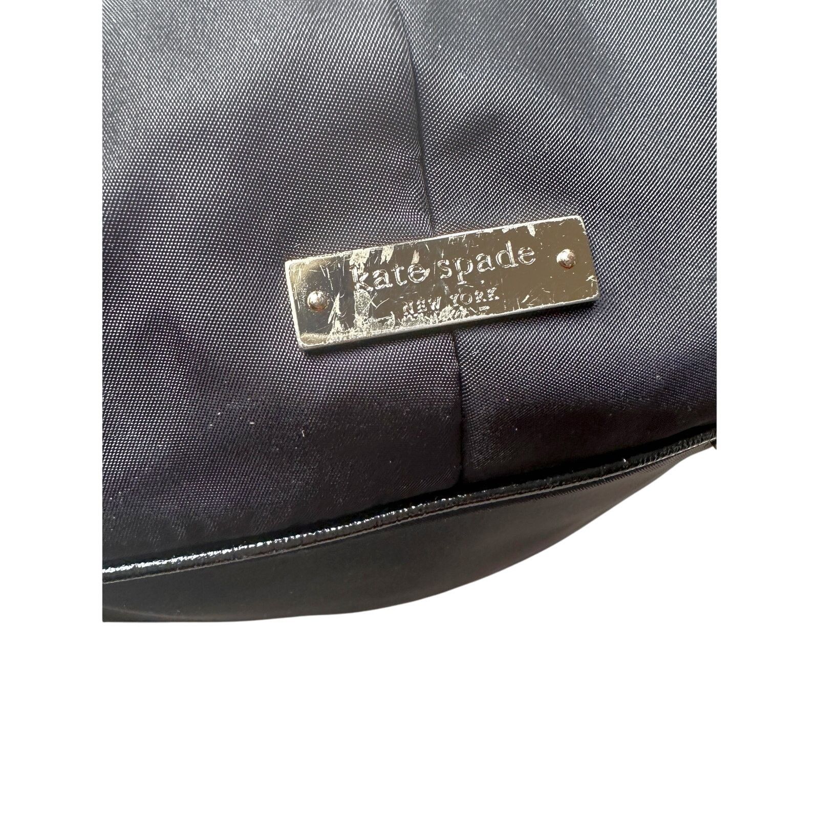 Kate Spade Kate Spade Black Nylon Ribbon Handbag - Polka Dot Interior Size ONE SIZE - 4 Thumbnail