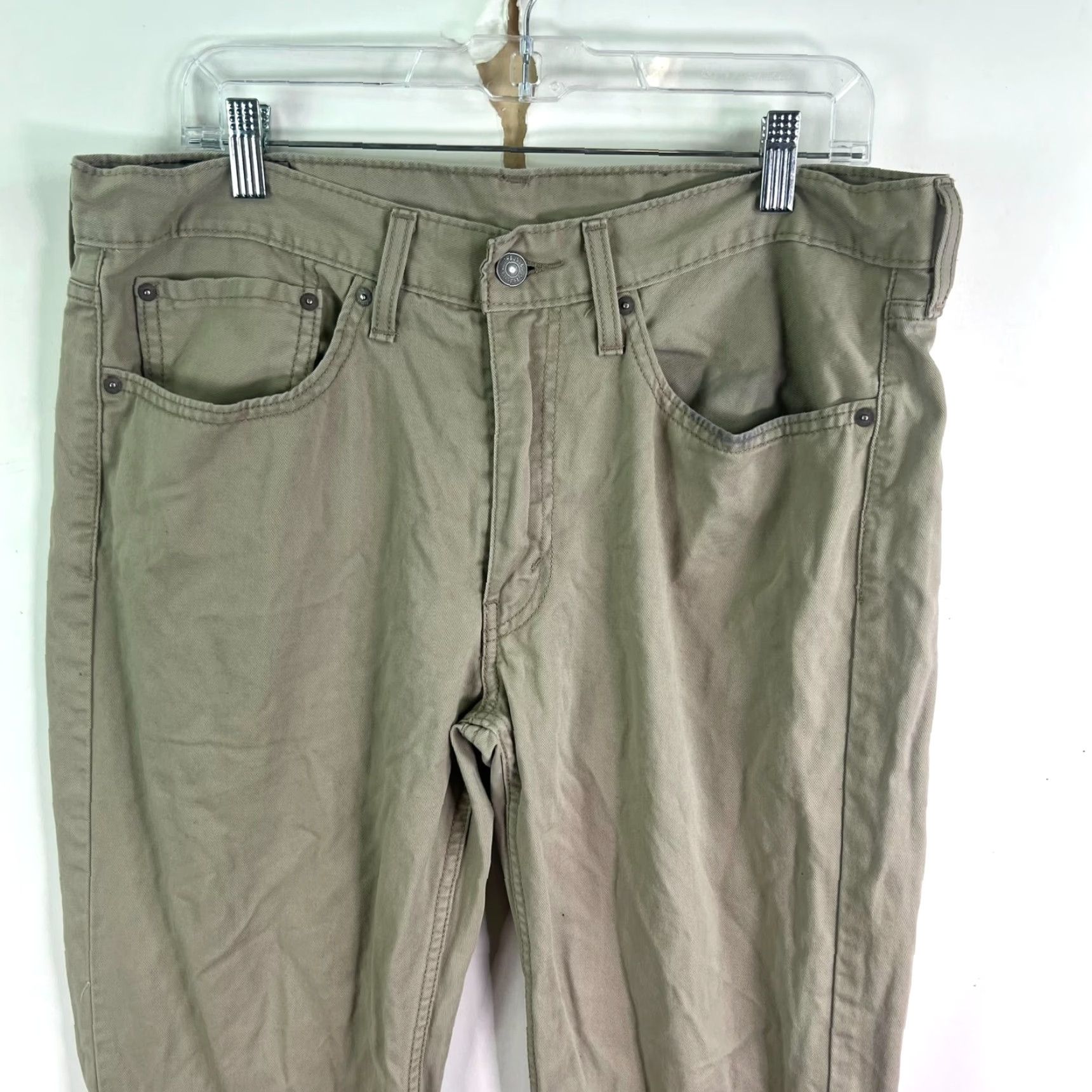 Levi's Levi's 514 Jeans Mens 34 Beige Regular Straight 5-Pocket Denim USA Logo 90s 30" Inseam Size US 34 / EU 50 - 2 Thumbnail