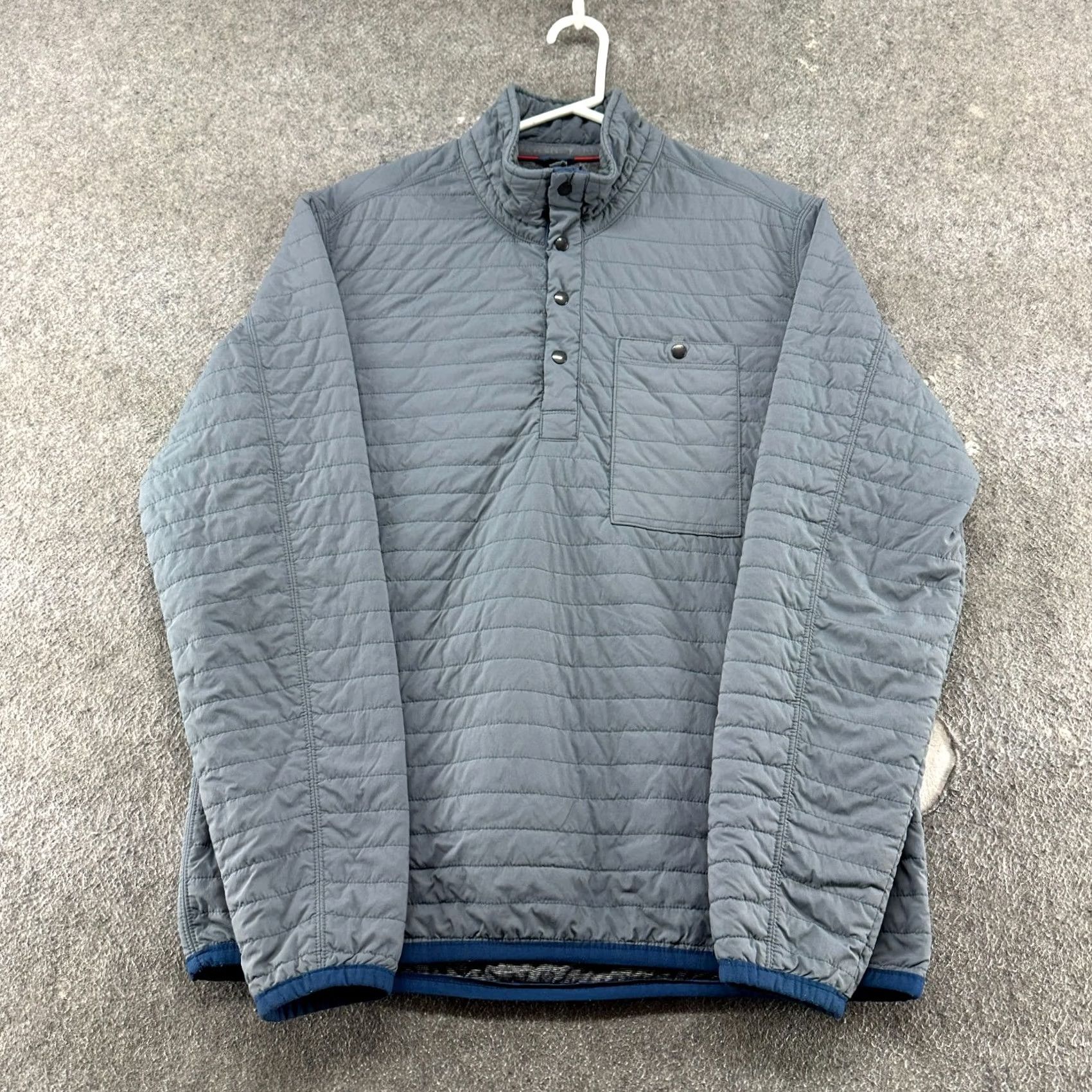 Relwen Relwen Jacket Mens L Gray Puffer Quilted Pullover 1/4 Snap Popover Windzip Size US L / EU 52-54 / 3 - 2 Thumbnail