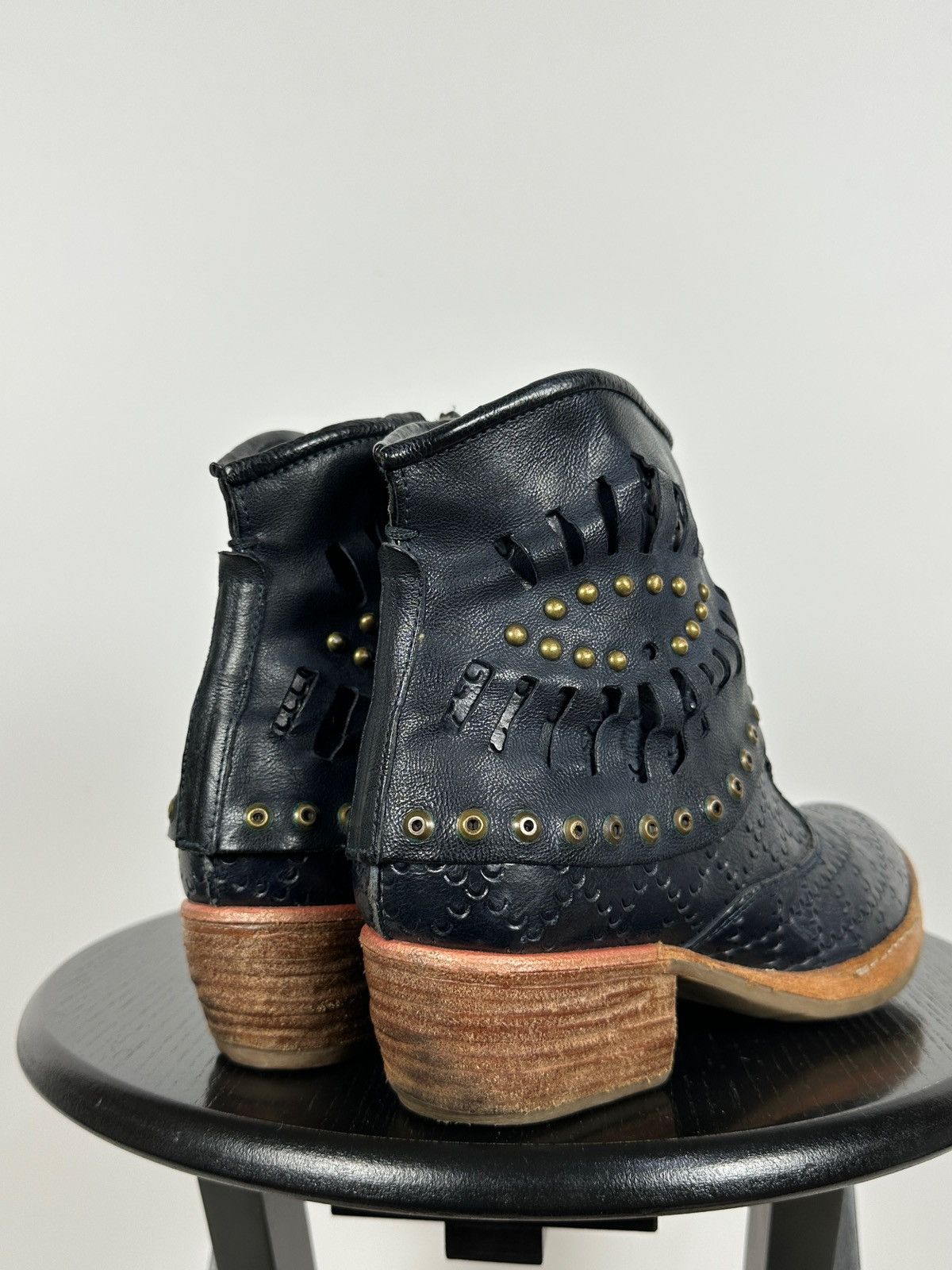 A.S.98 A.S.98. Airstep Leather Ankle Biker Studded Boots Size US 8 / IT 38 - 7 Thumbnail