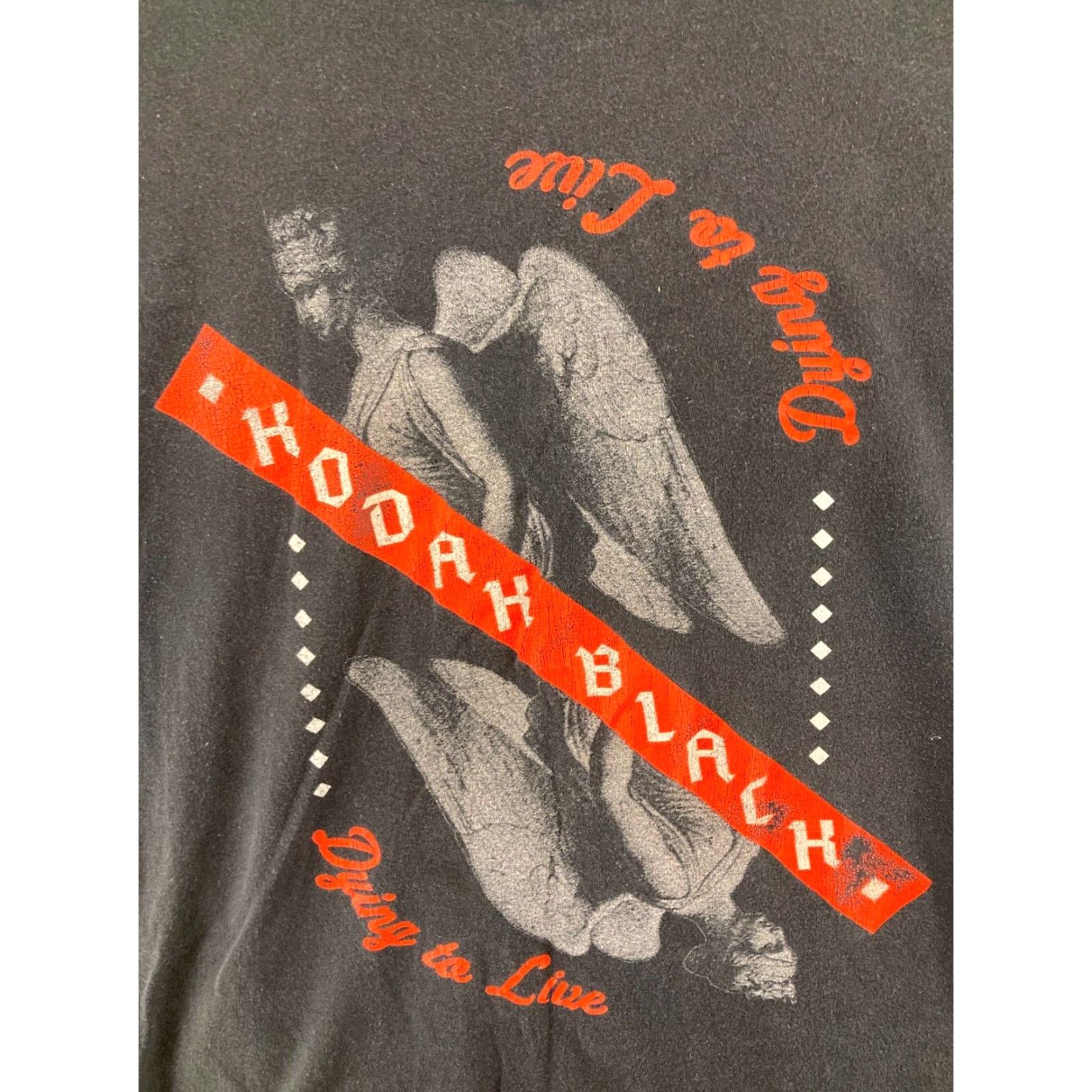 Kodak Kodak Black Concert Tee Small Black Dying To Live Angel Statue Shirt Men S Black T-Shirt Music 90s? Size US S / EU 44-46 / 1 - 4 Thumbnail