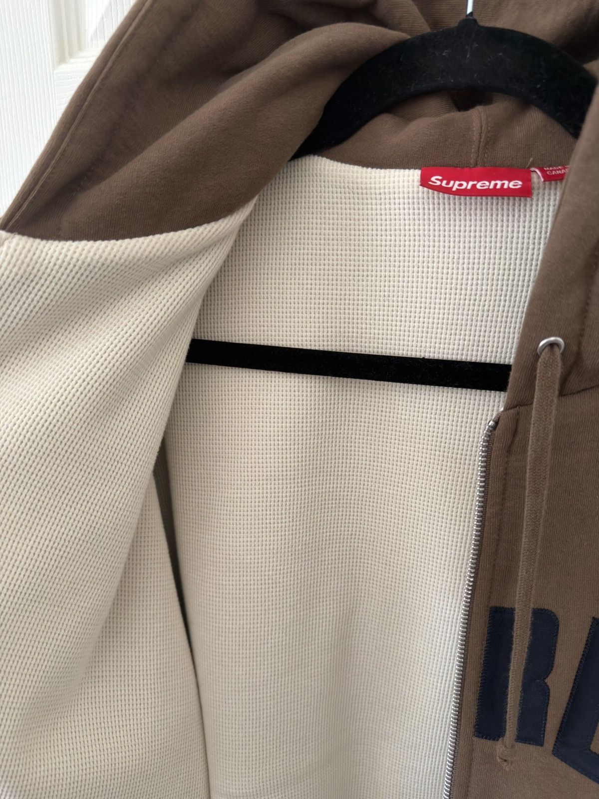 Supreme Supreme Arc Thermal Lined Zip Up Hooded Sweatshirt XXL Brown Size US XXL / EU 58 / 5 - 4 Thumbnail